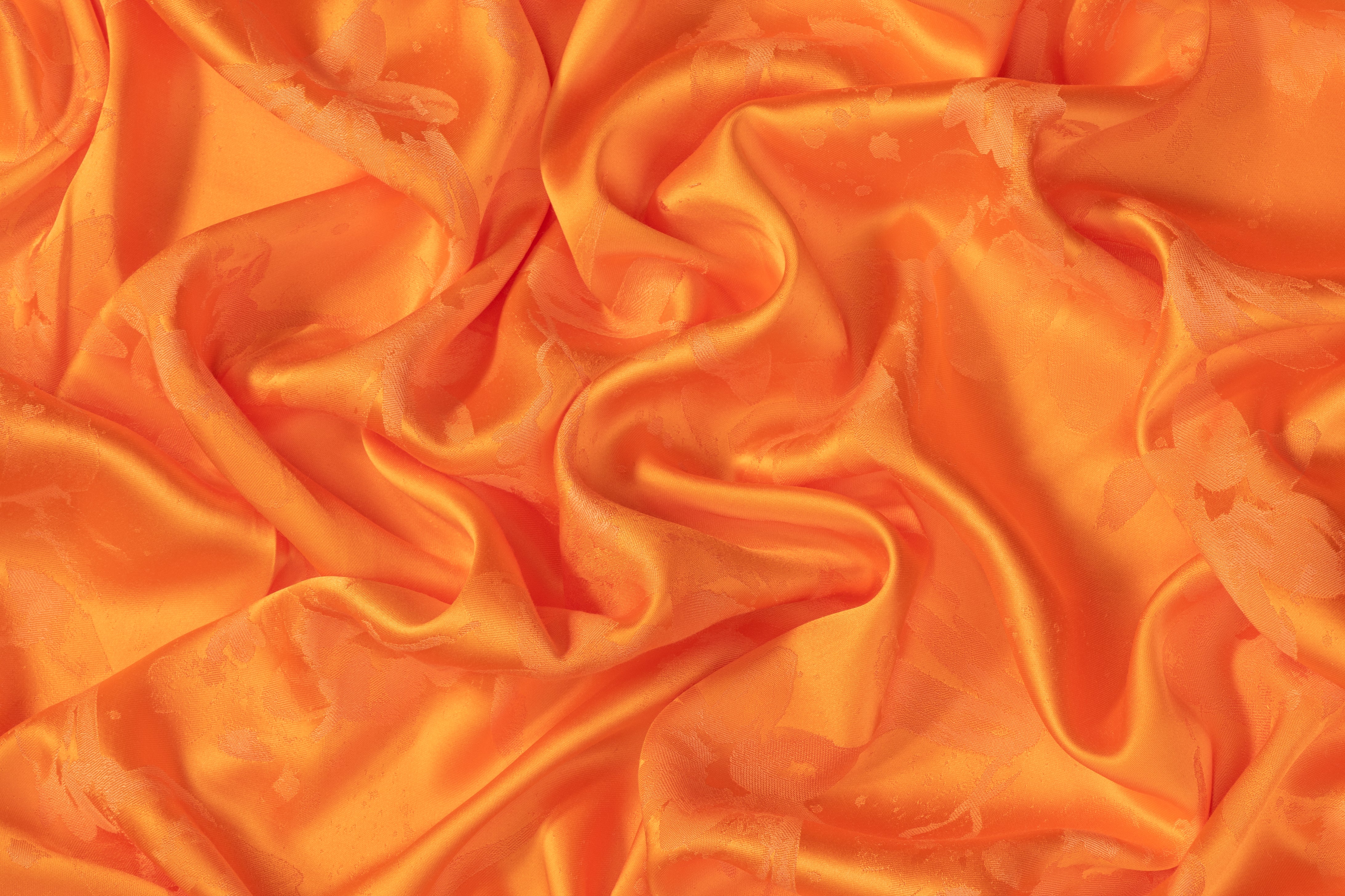 Viscose Acetate Italian Jacquard - Orange