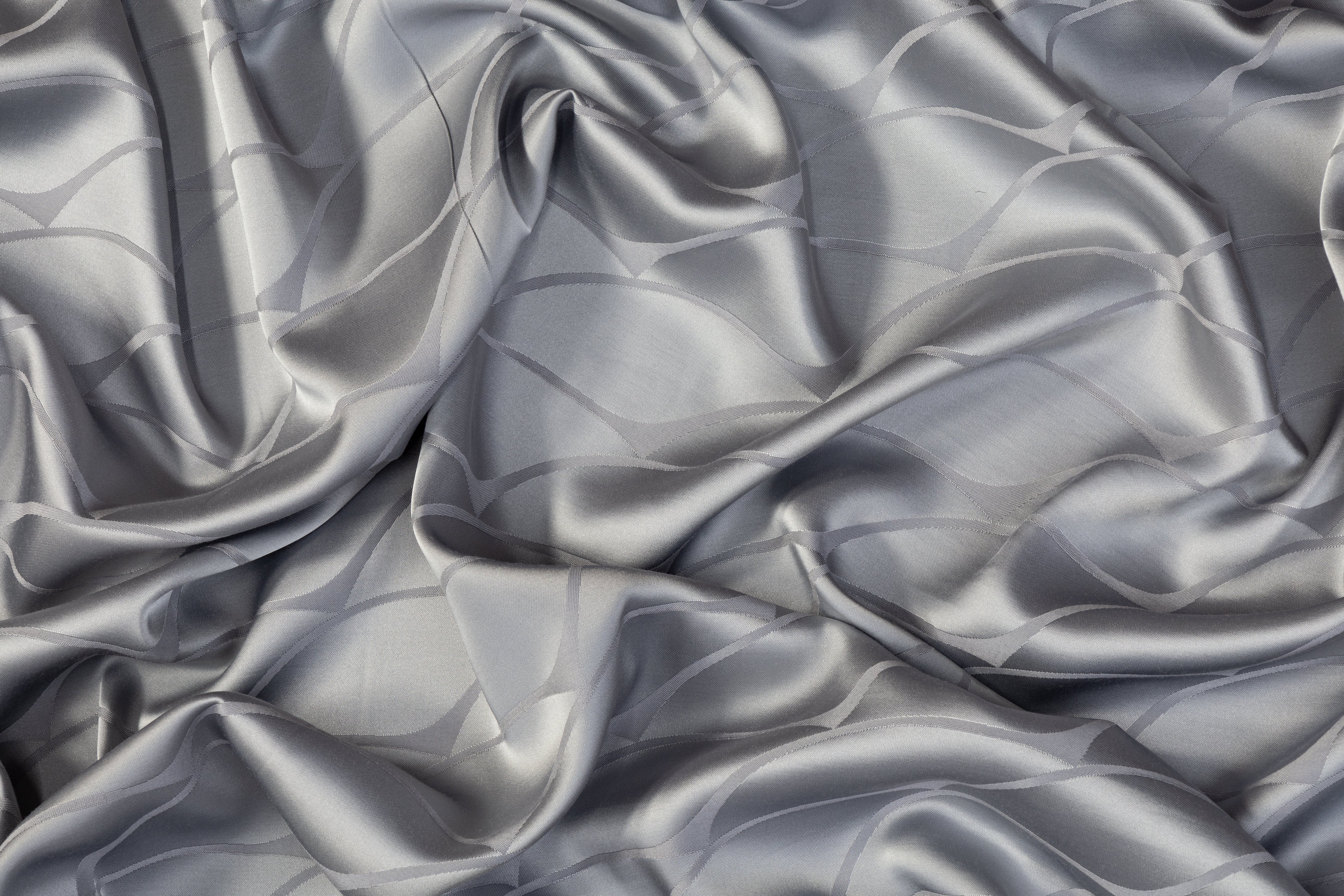 Viscose Acetate Italian Jacquard - Silver / Gray