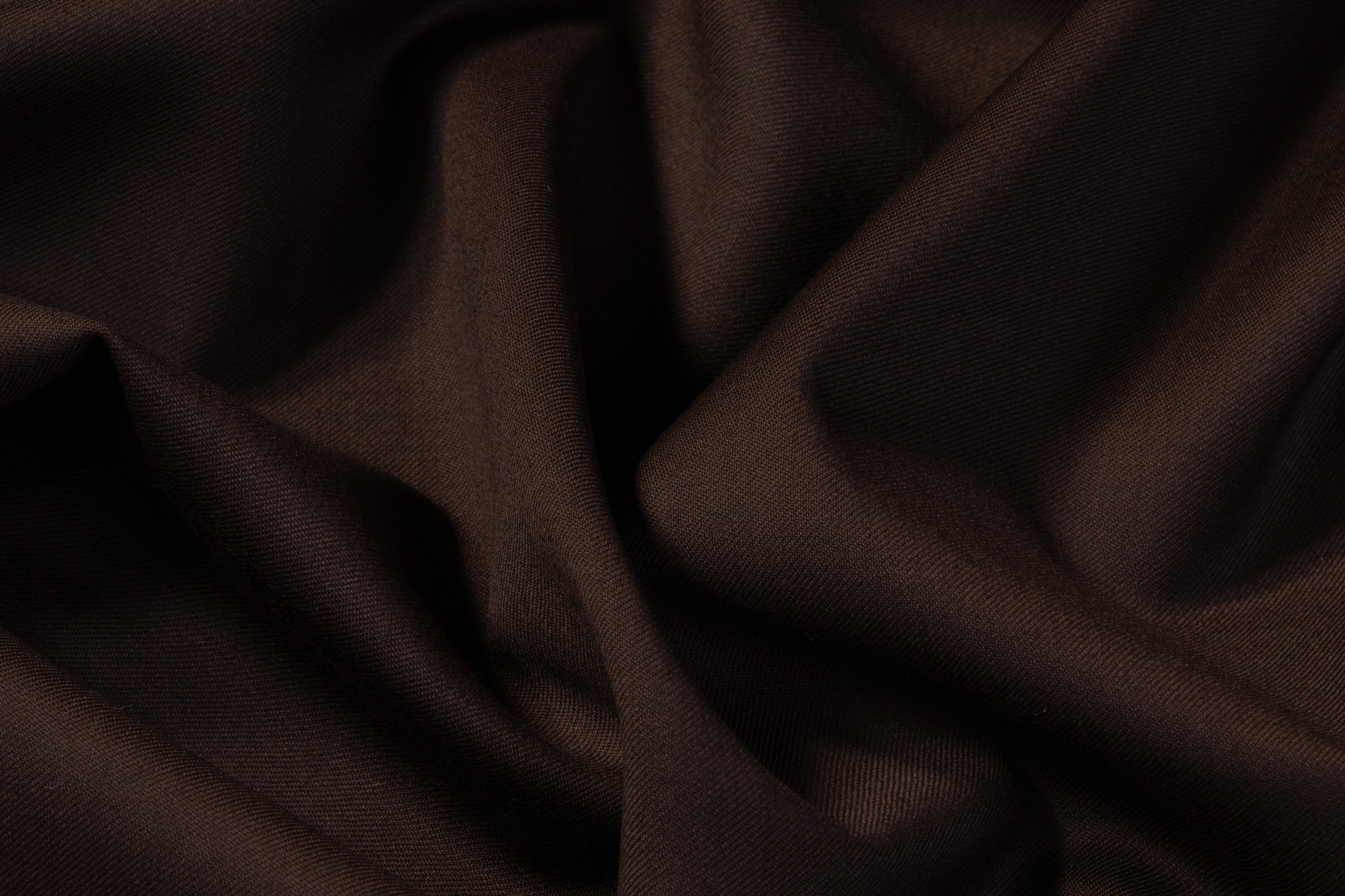 Super 130s Italian Wool Suiting - Dark Brown