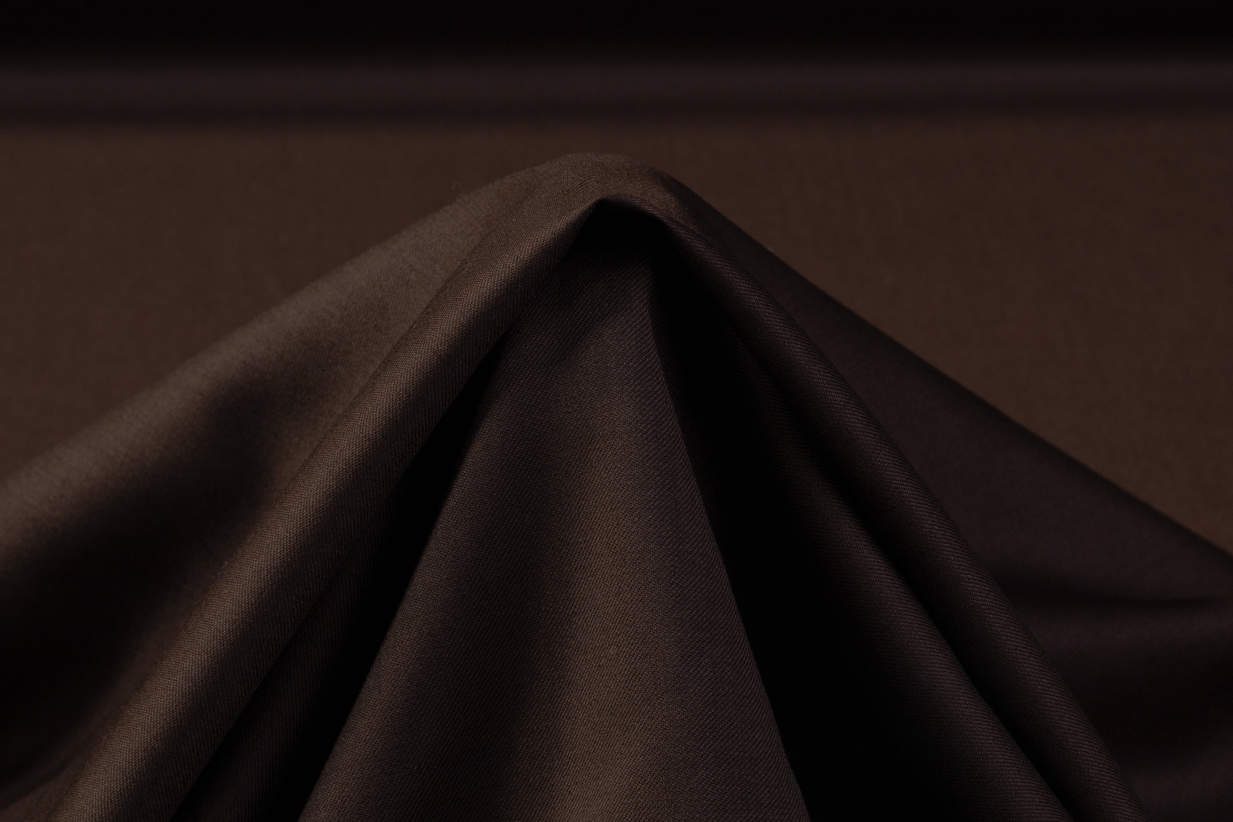 Super 130s Italian Wool Suiting - Dark Brown