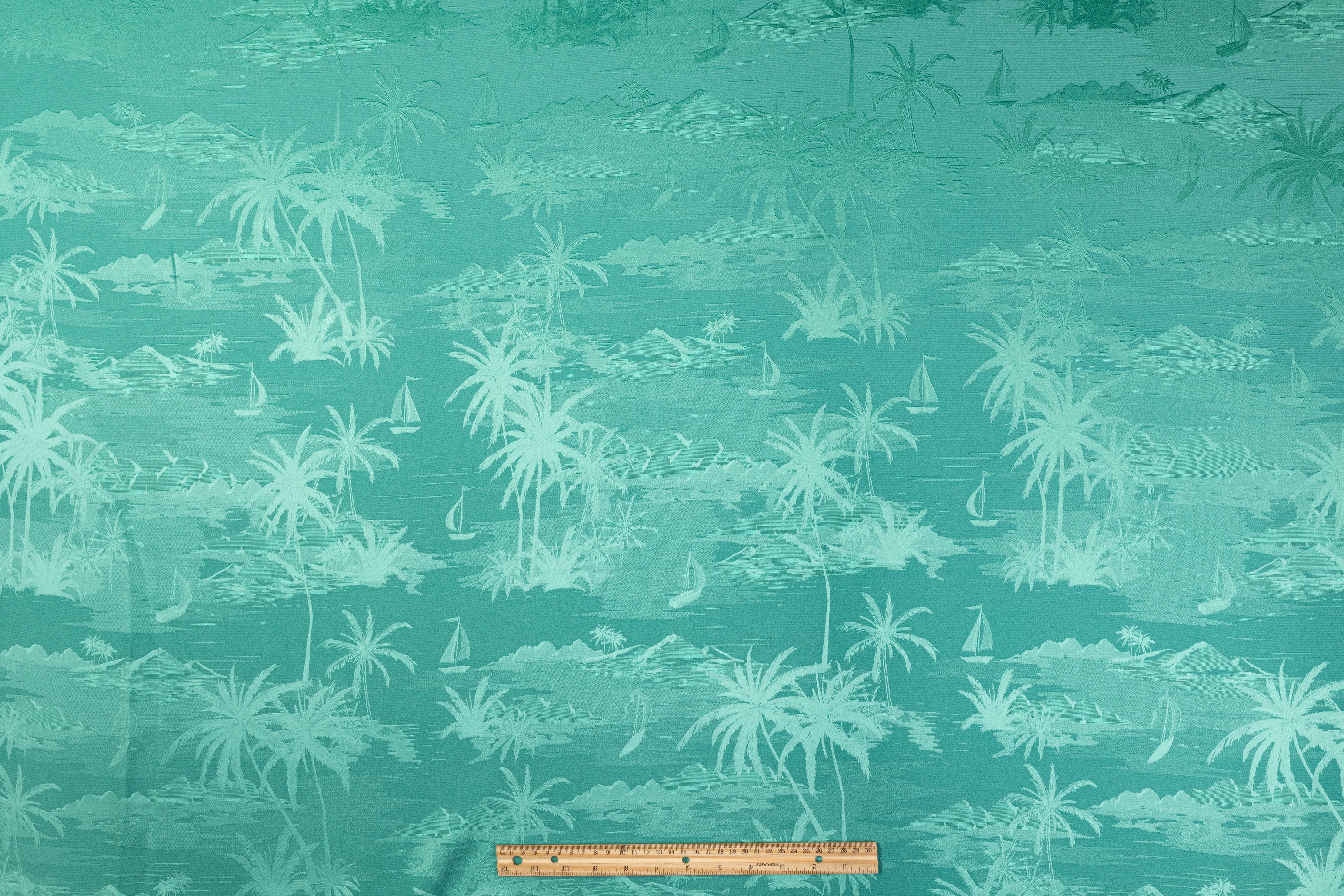 Viscose Acetate Italian Jacquard - Teal Green