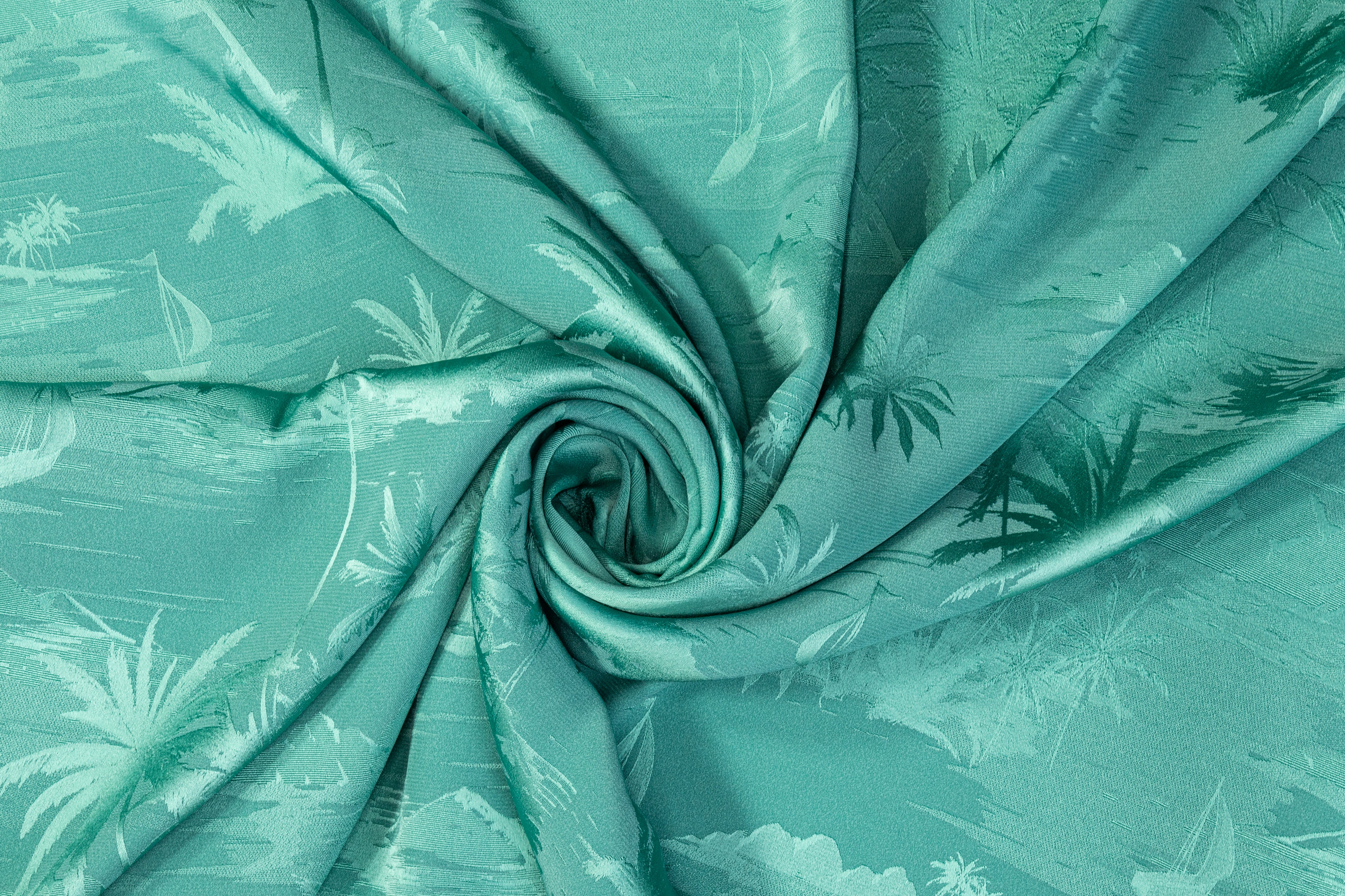 Viscose Acetate Italian Jacquard - Teal Green