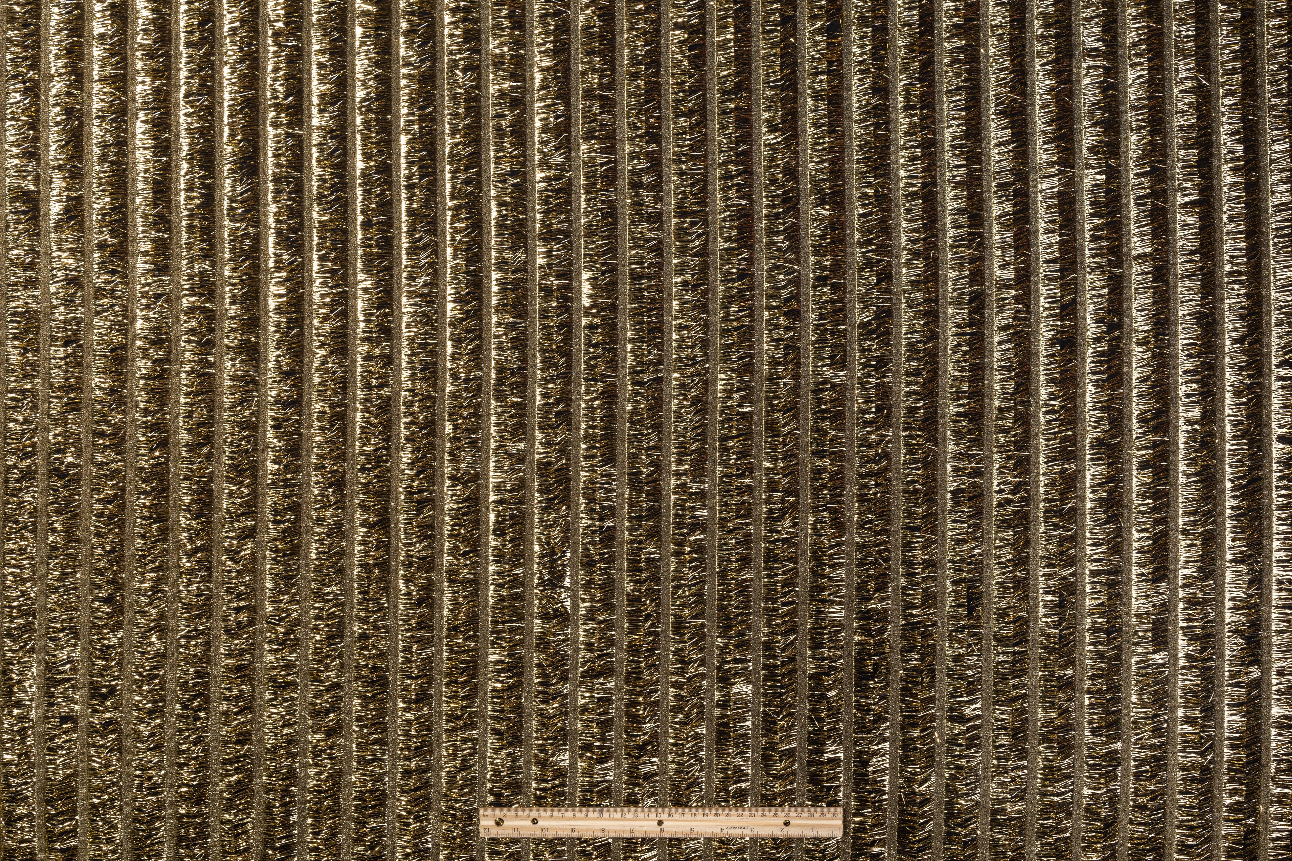 Metallic Italian Silk Chiffon - Black / Gold