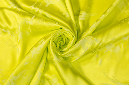 Viscose Acetate Italian Jacquard - Neon Yellow