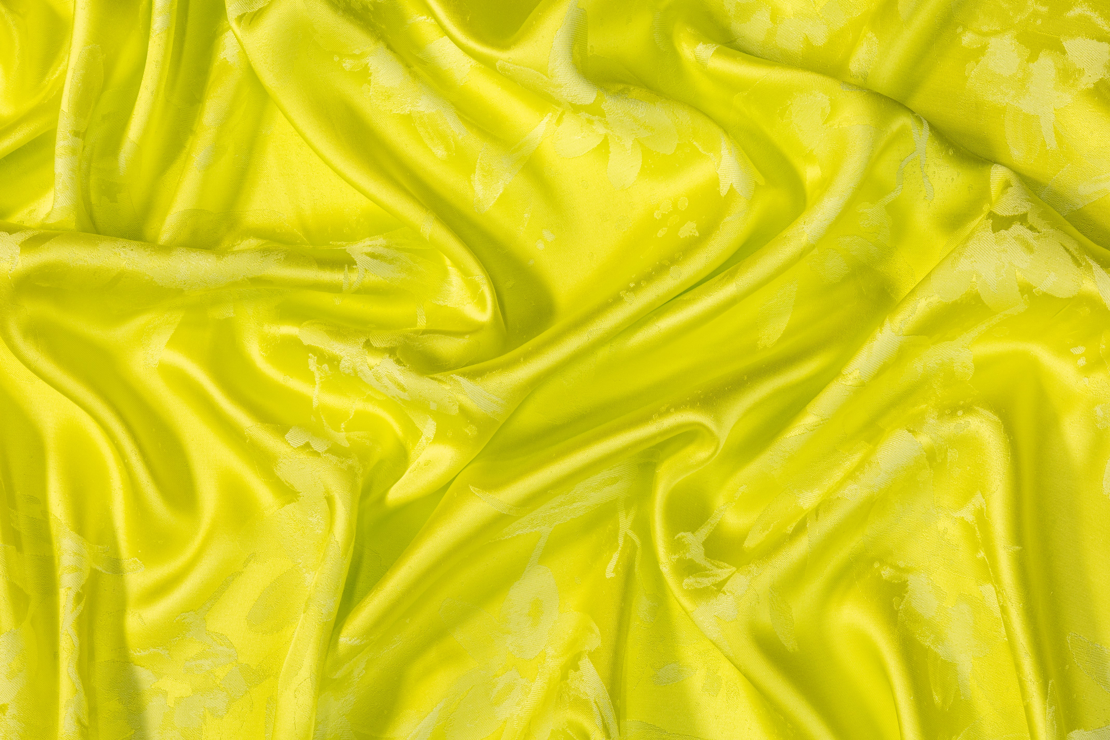 Viscose Acetate Italian Jacquard - Neon Yellow