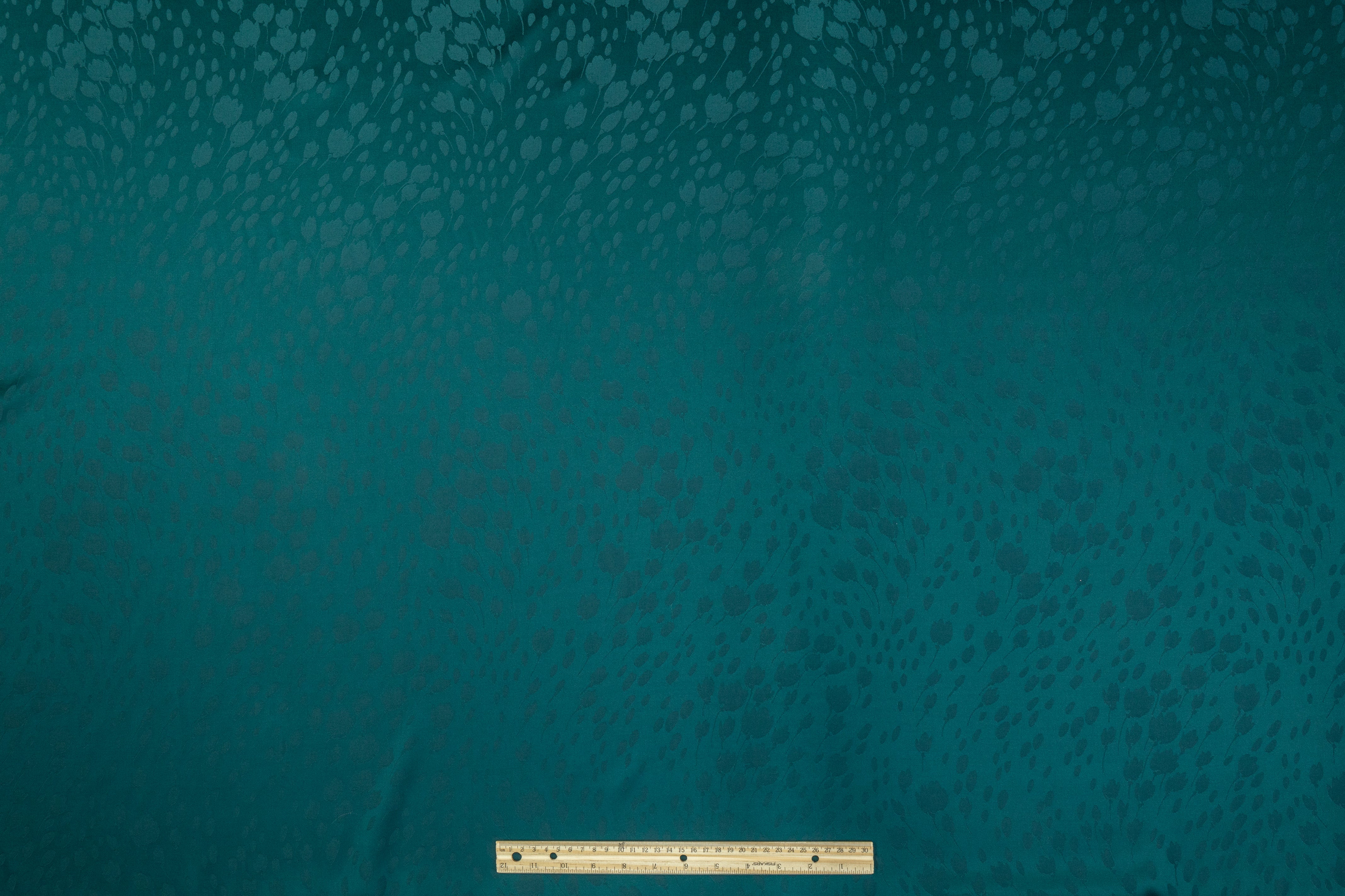 Viscose Acetate Italian Jacquard - Teal Green