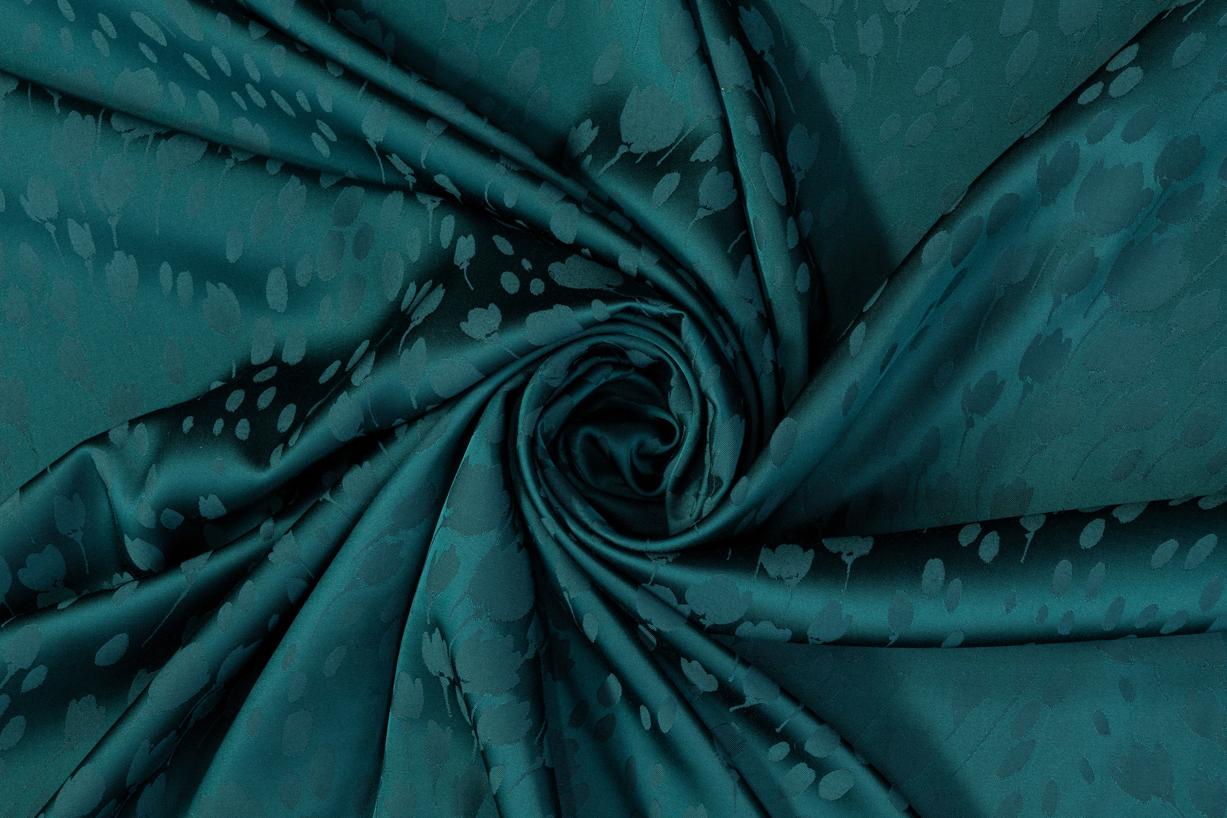 Viscose Acetate Italian Jacquard - Teal Green