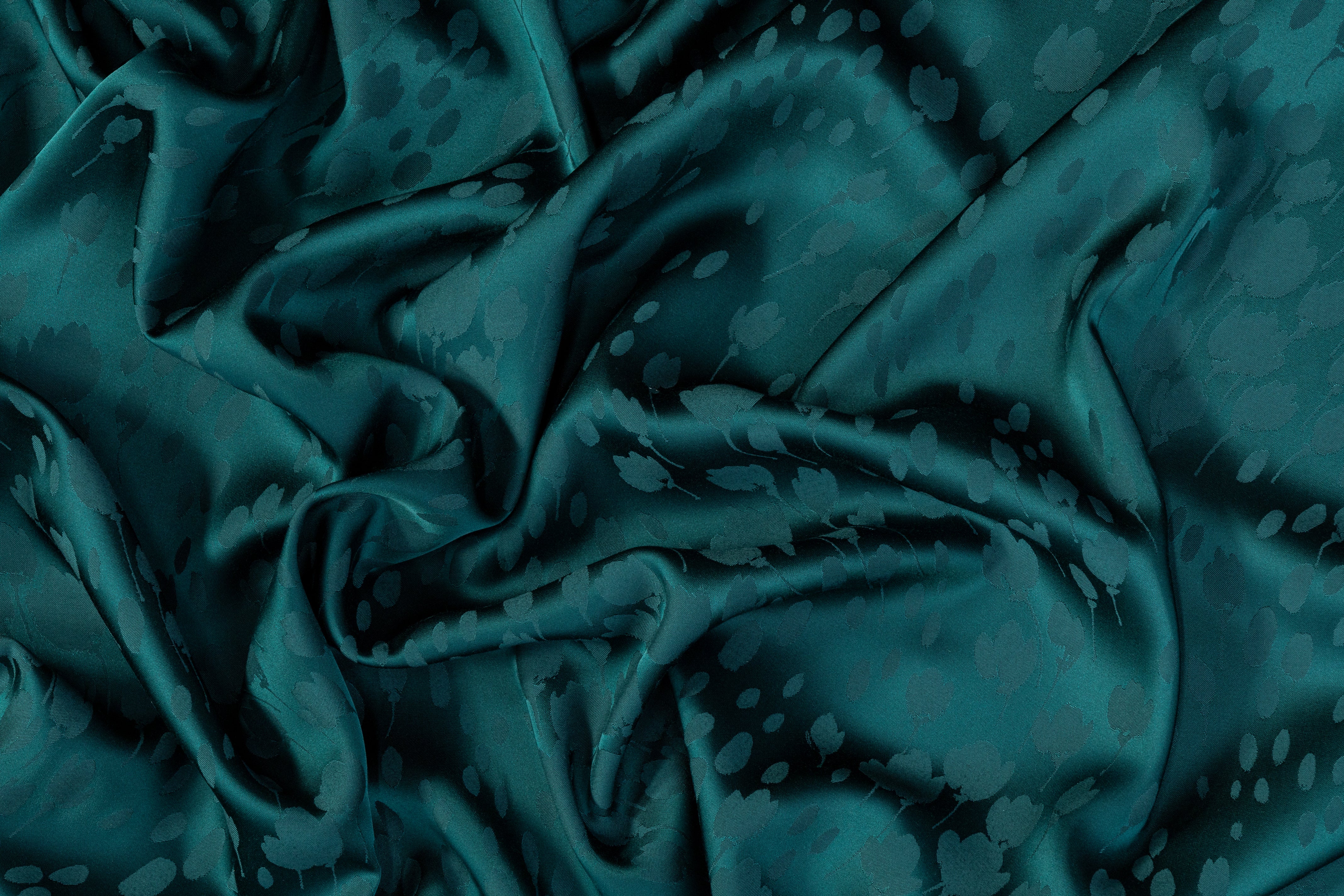Viscose Acetate Italian Jacquard - Teal Green