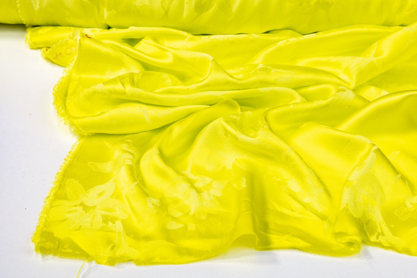 Viscose Acetate Italian Jacquard - Neon Yellow