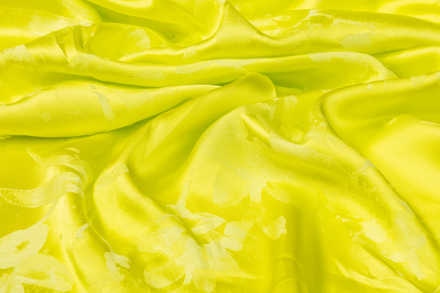 Viscose Acetate Italian Jacquard - Neon Yellow