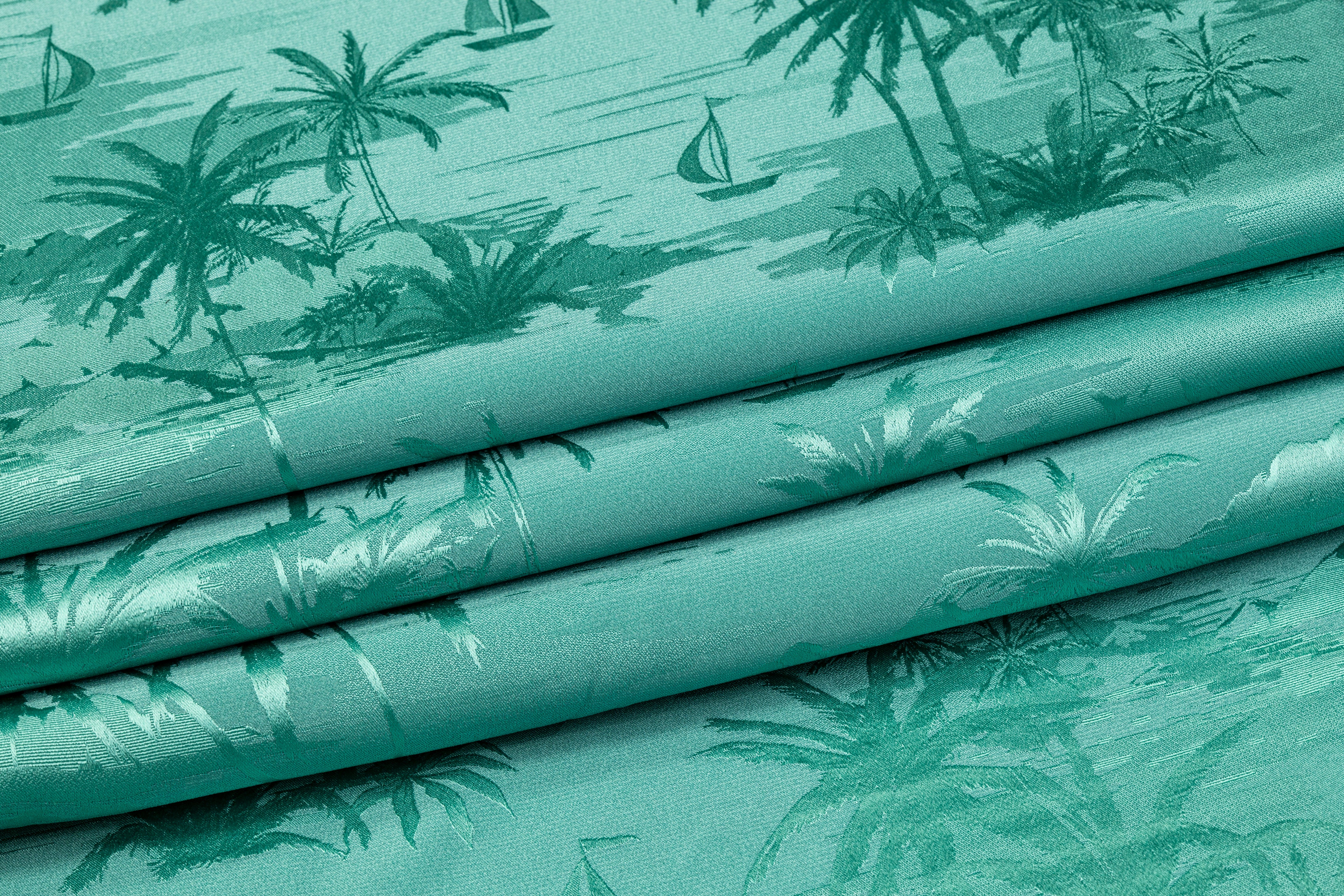 Viscose Acetate Italian Jacquard - Teal Green