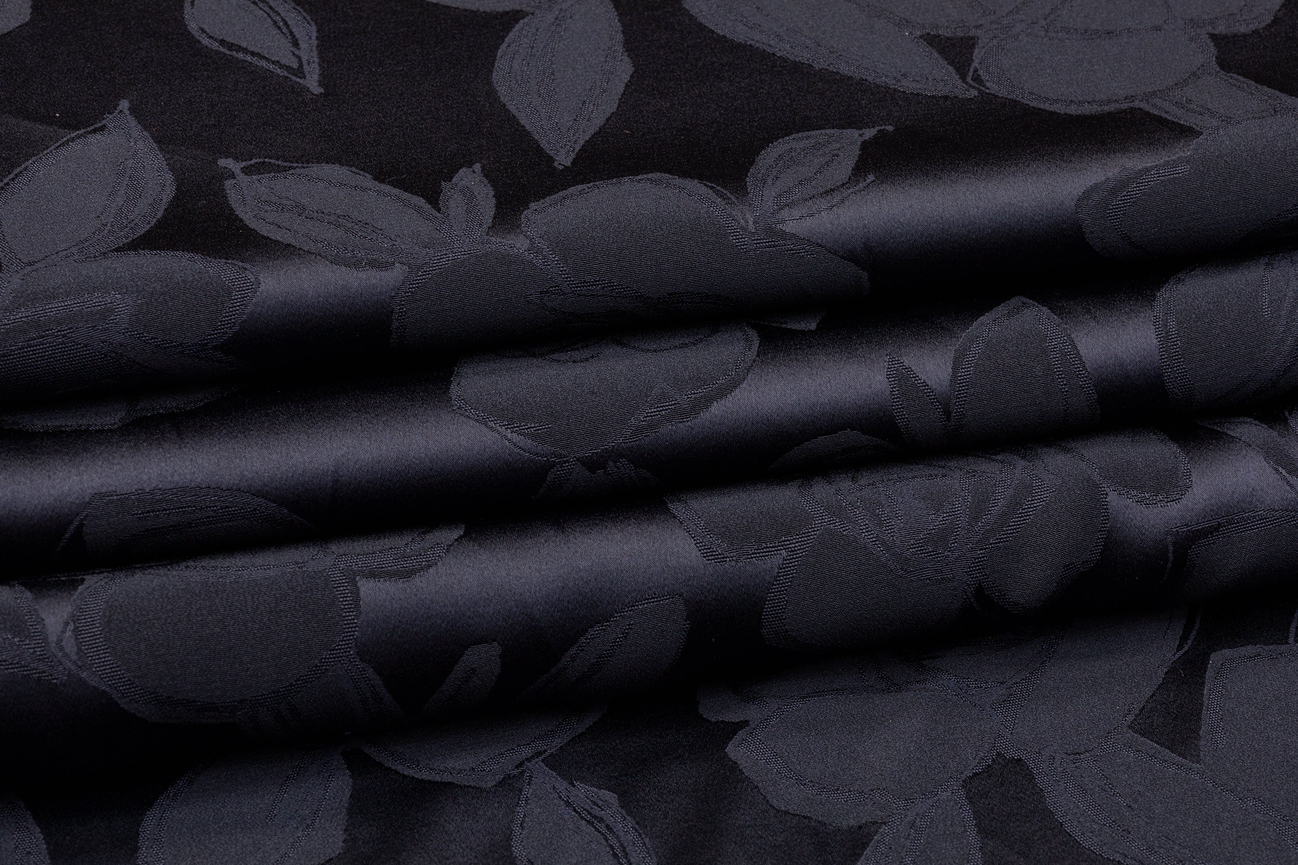 Viscose Acetate Italian Jacquard - Navy