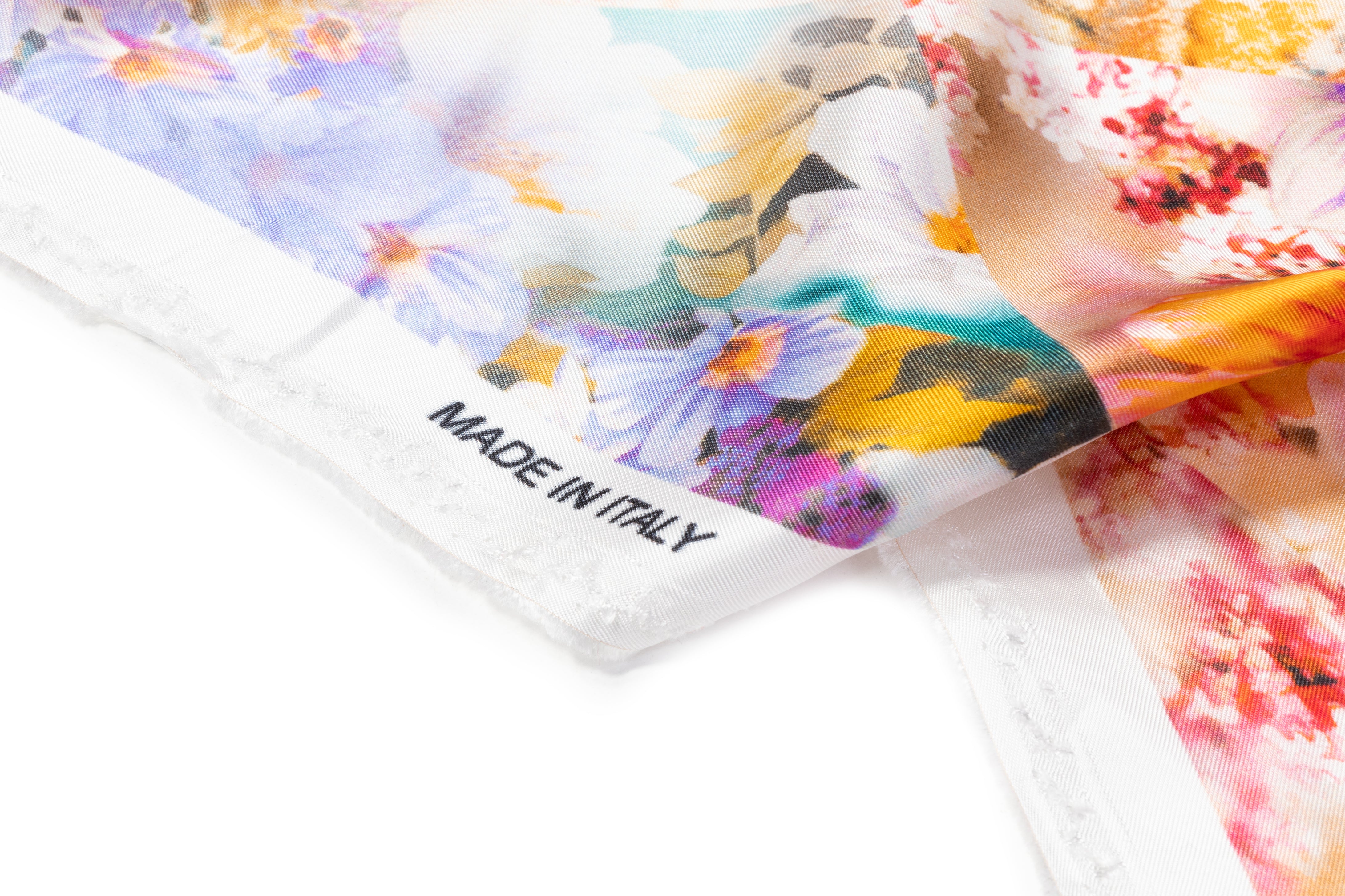 Floral Italian Viscose Twill - Multicolor