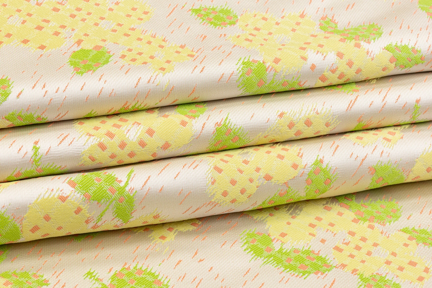 Abstract Floral Italian Brocade - Yellow / Green / Orange
