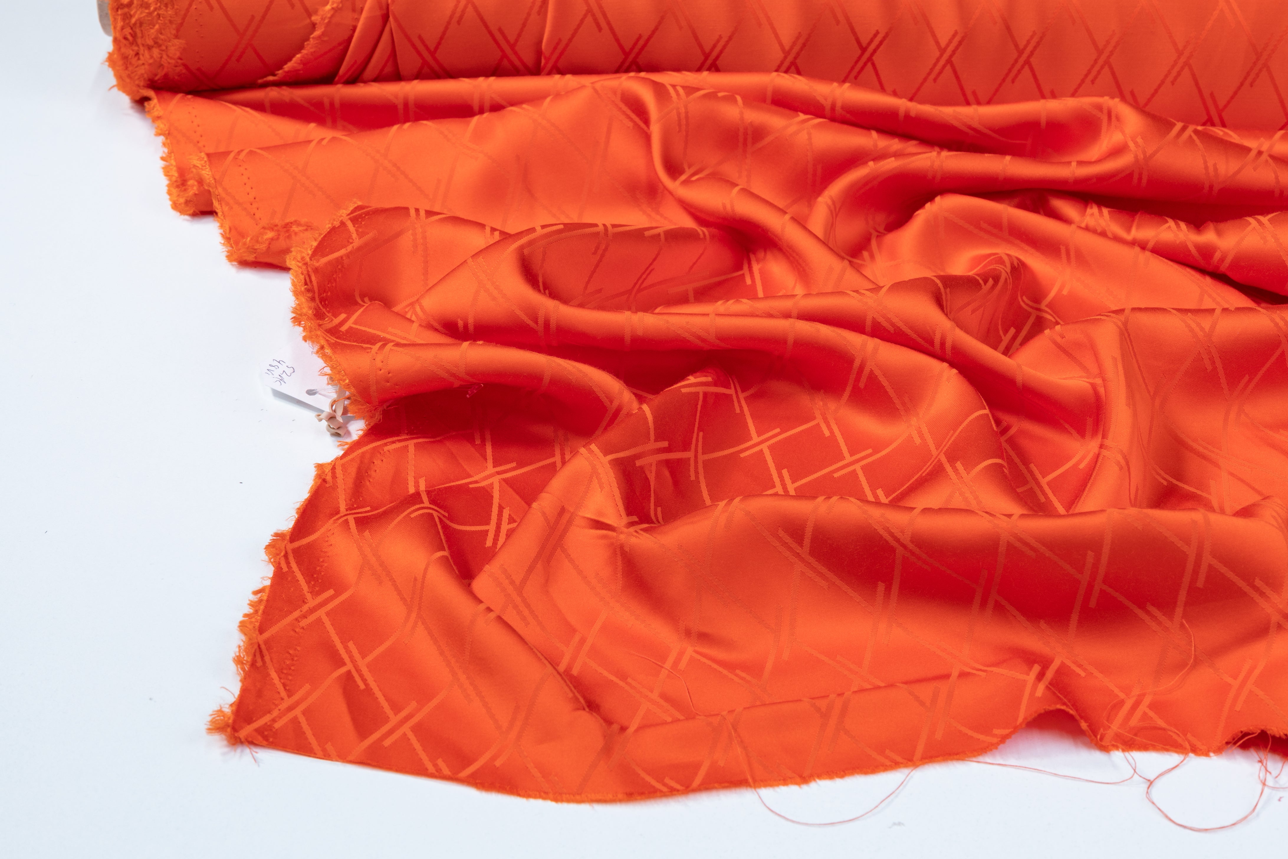 Viscose Acetate Italian Jacquard - Orange