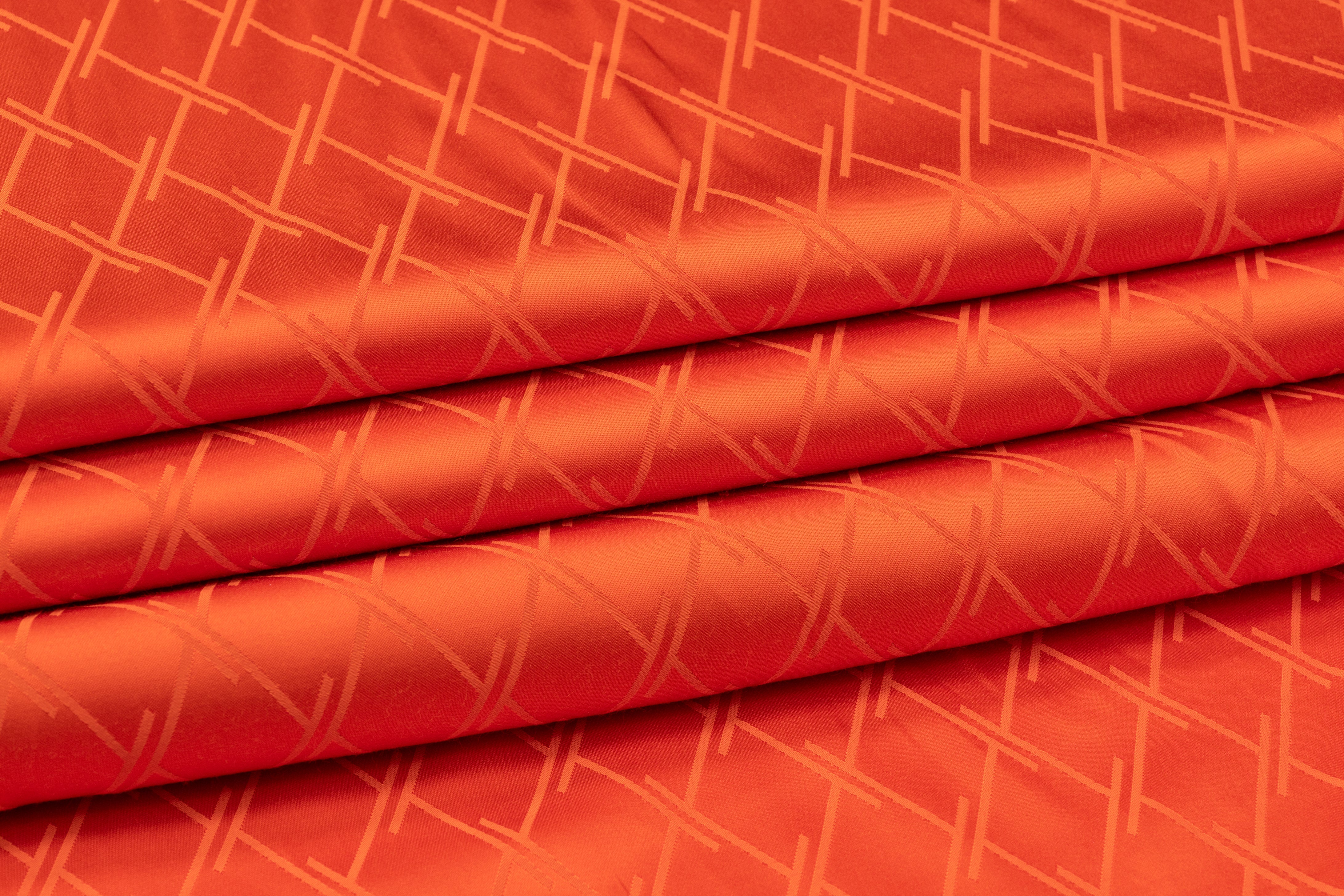 Viscose Acetate Italian Jacquard - Orange