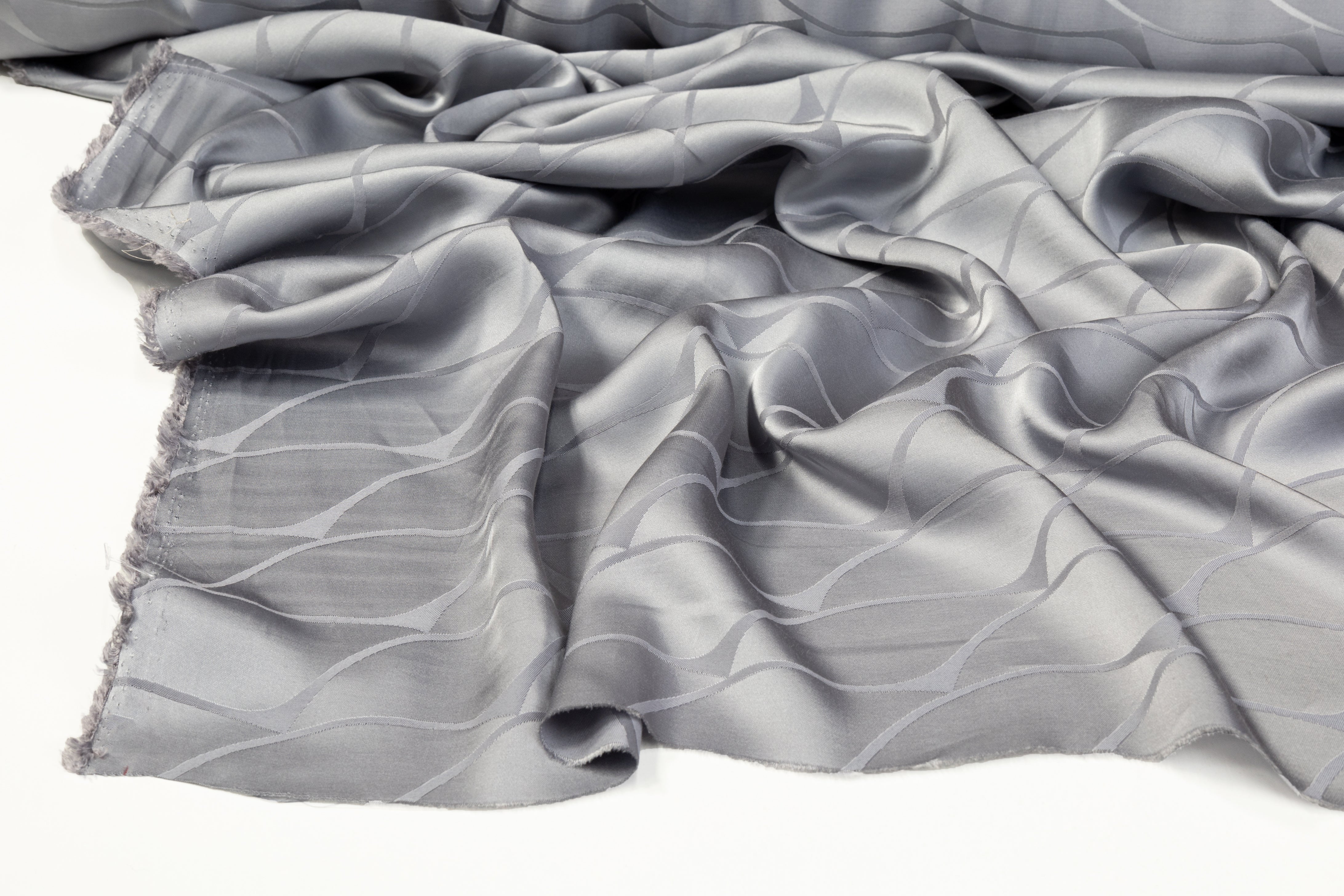 Viscose Acetate Italian Jacquard - Silver / Gray