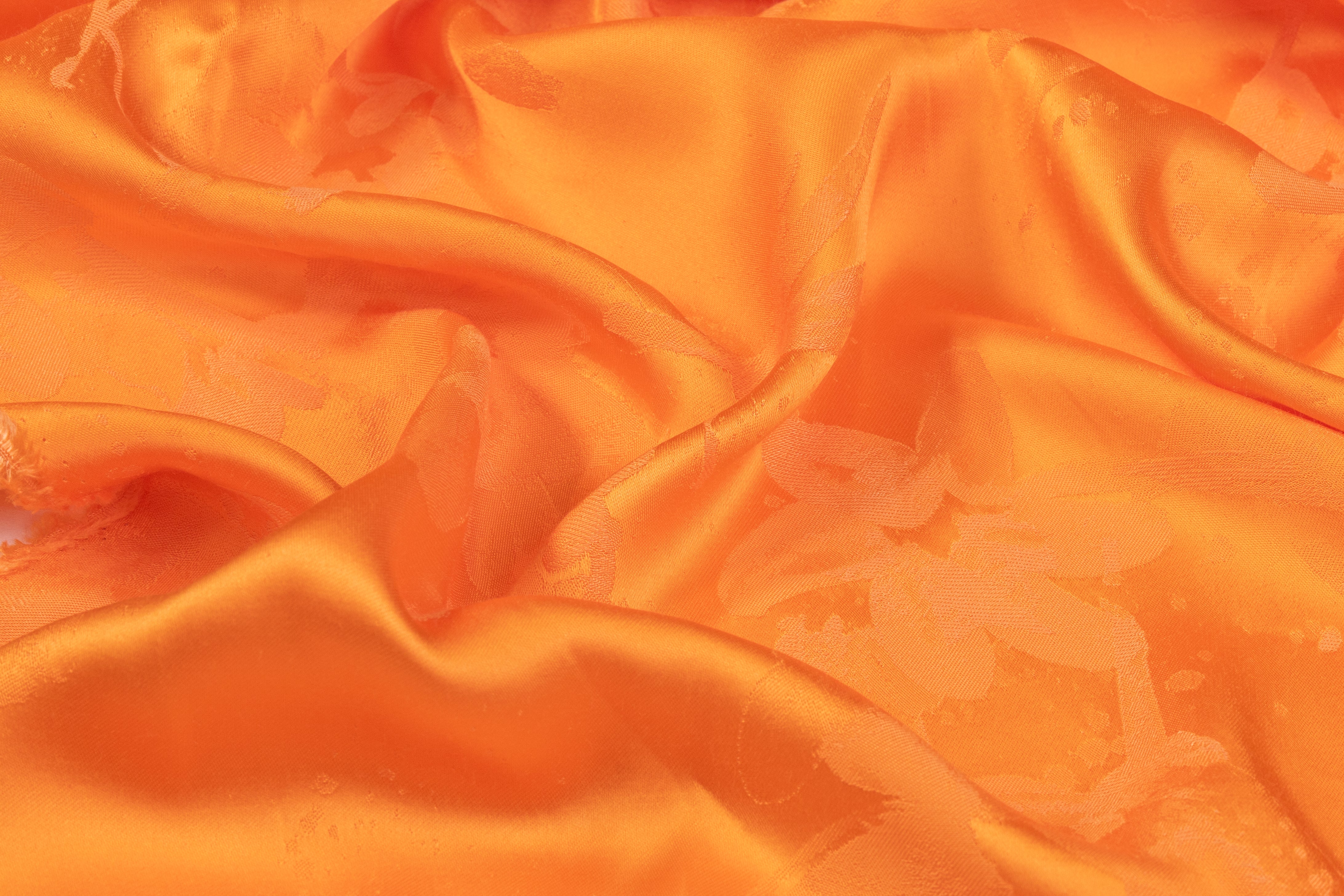 Viscose Acetate Italian Jacquard - Orange