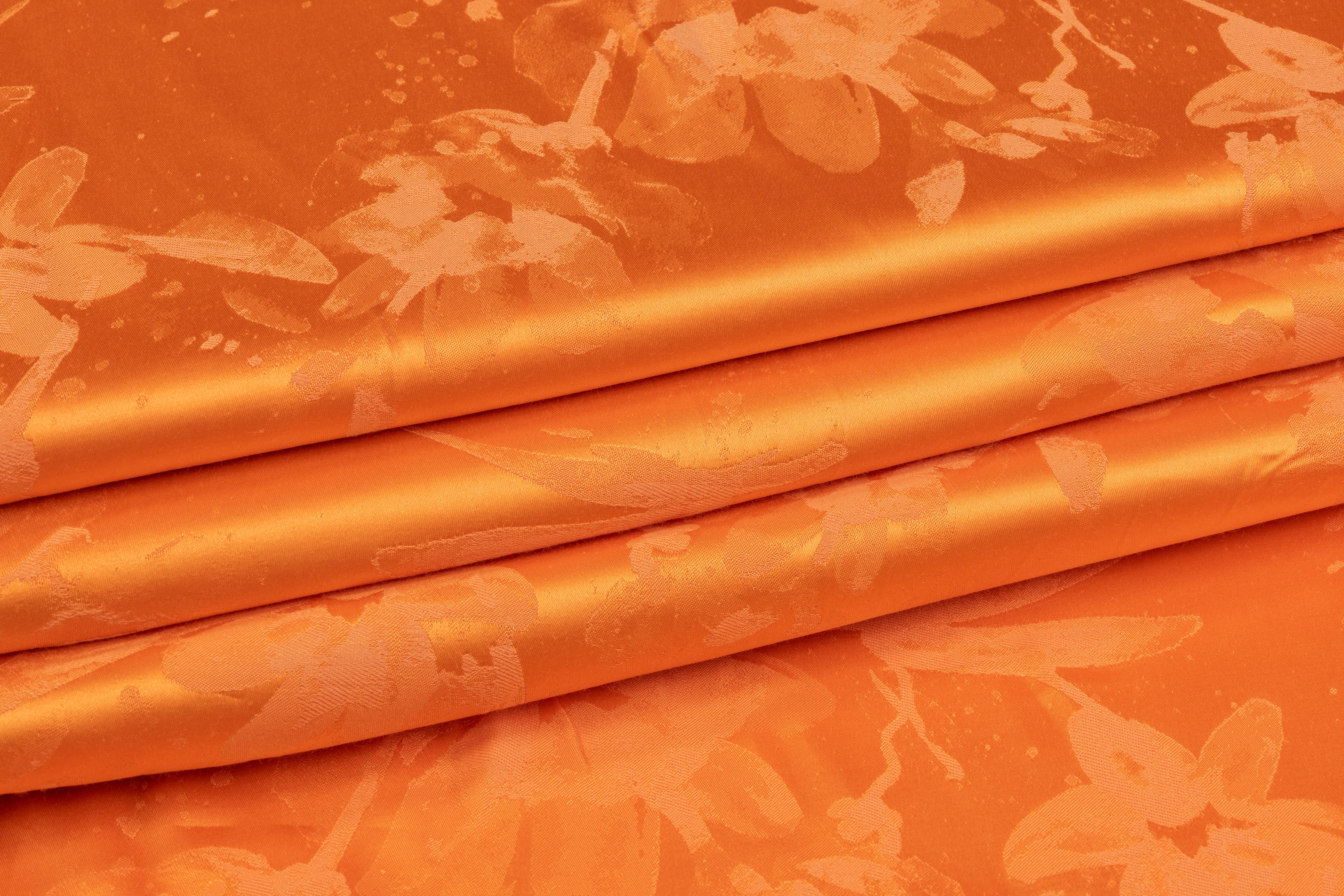 Viscose Acetate Italian Jacquard - Orange