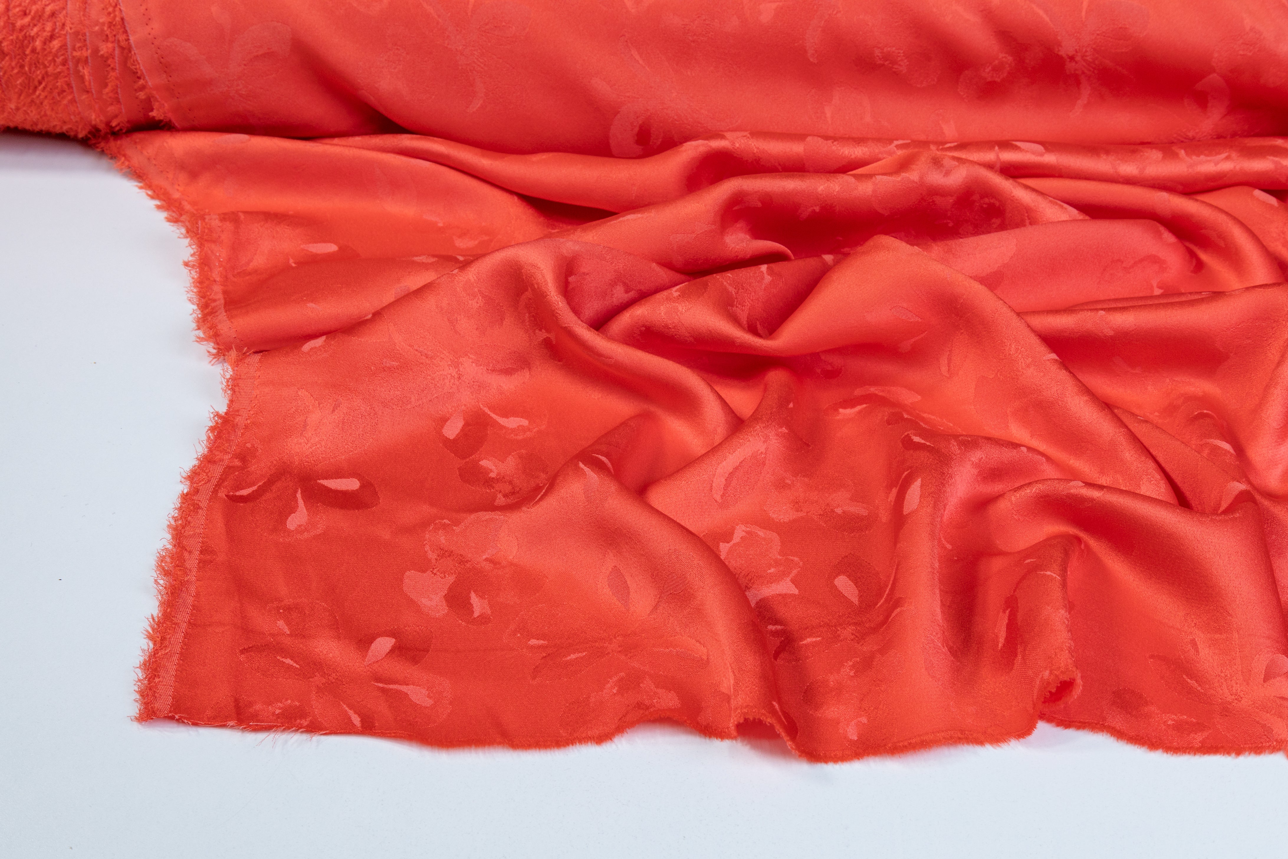 Viscose Acetate Italian Jacquard - Blood Orange