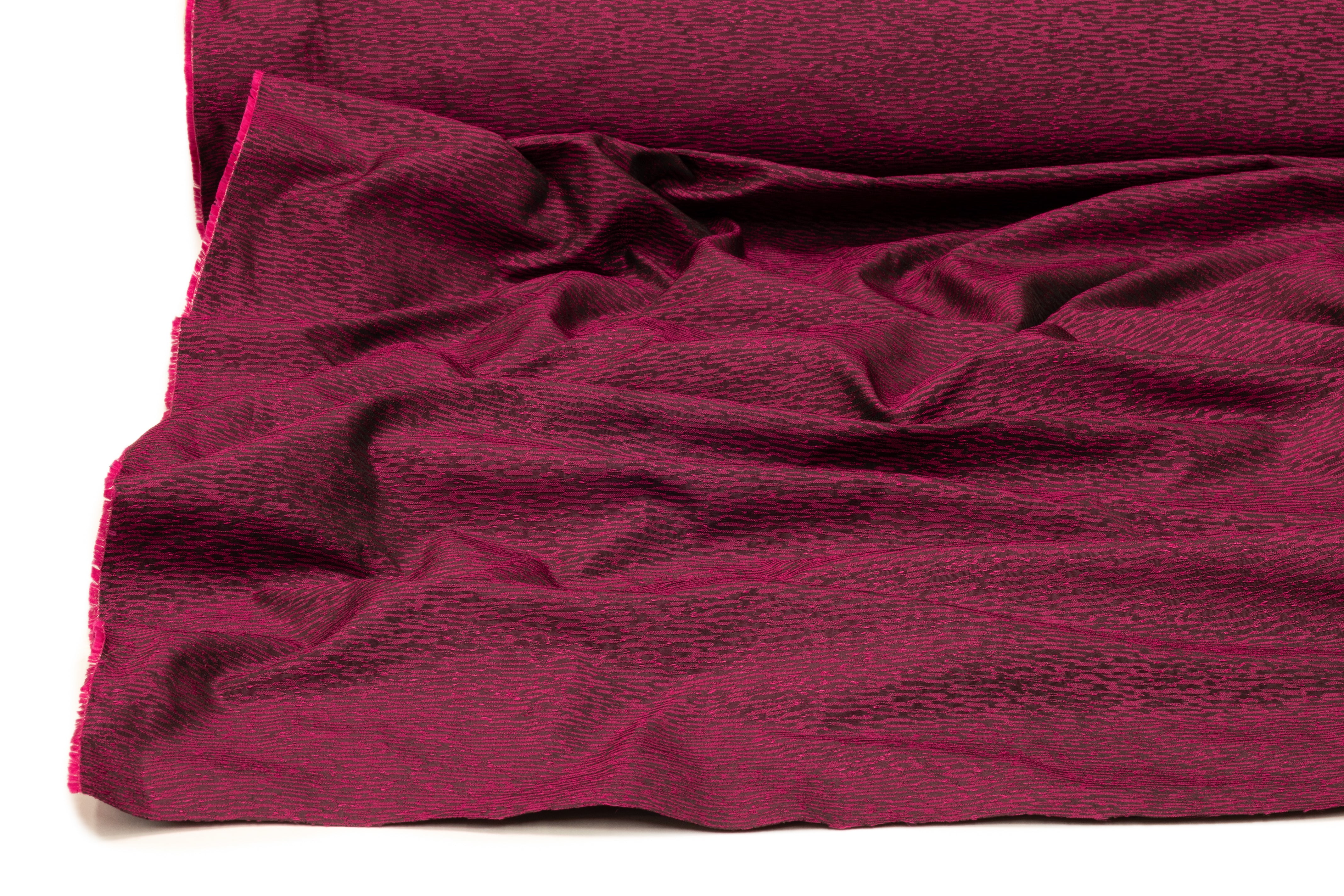 Iridescent Italian Silk Jacquard - Magenta