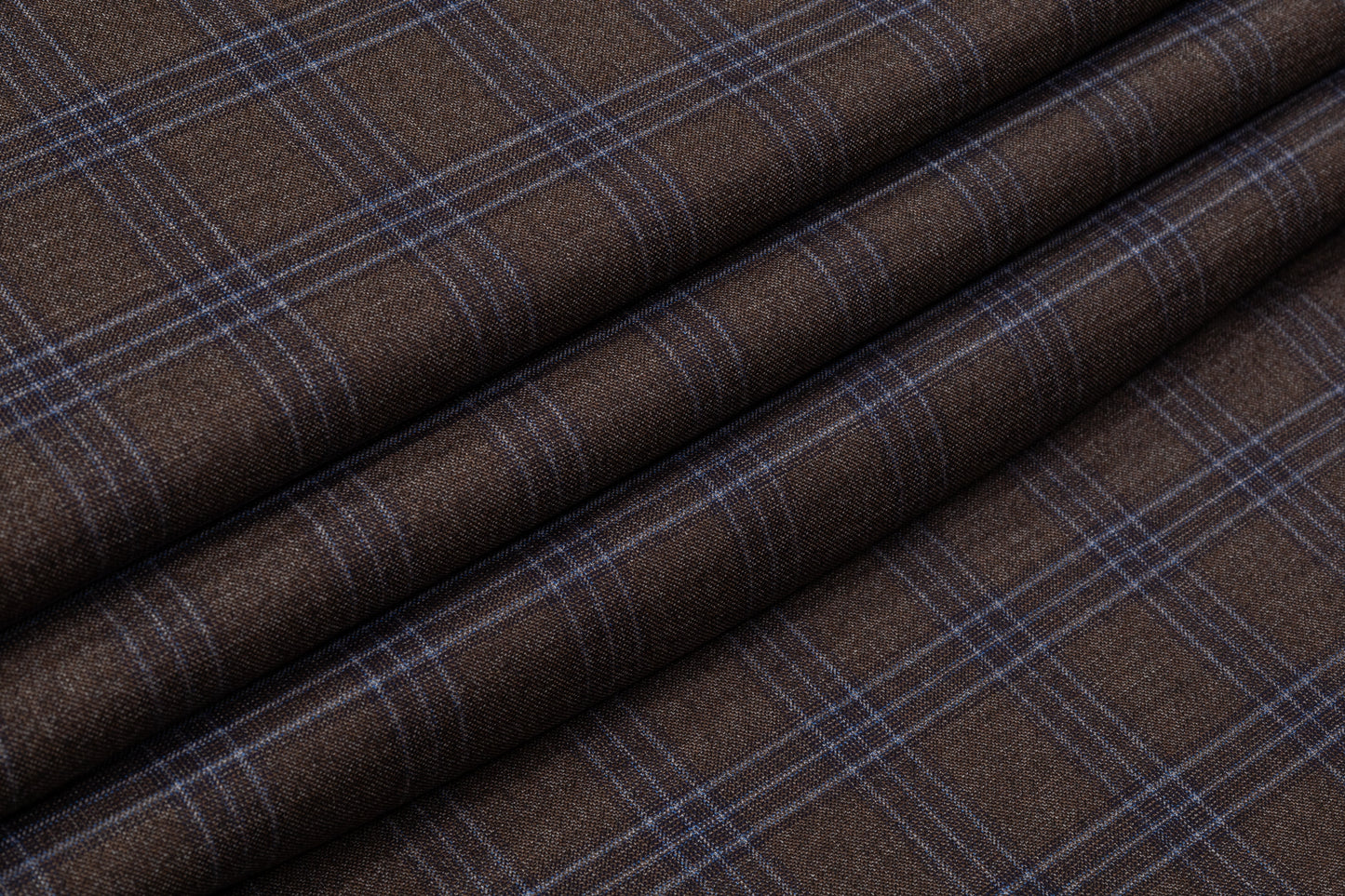 Cerruti - Oxygen 130's Italian Wool Suiting - Brown / Blue