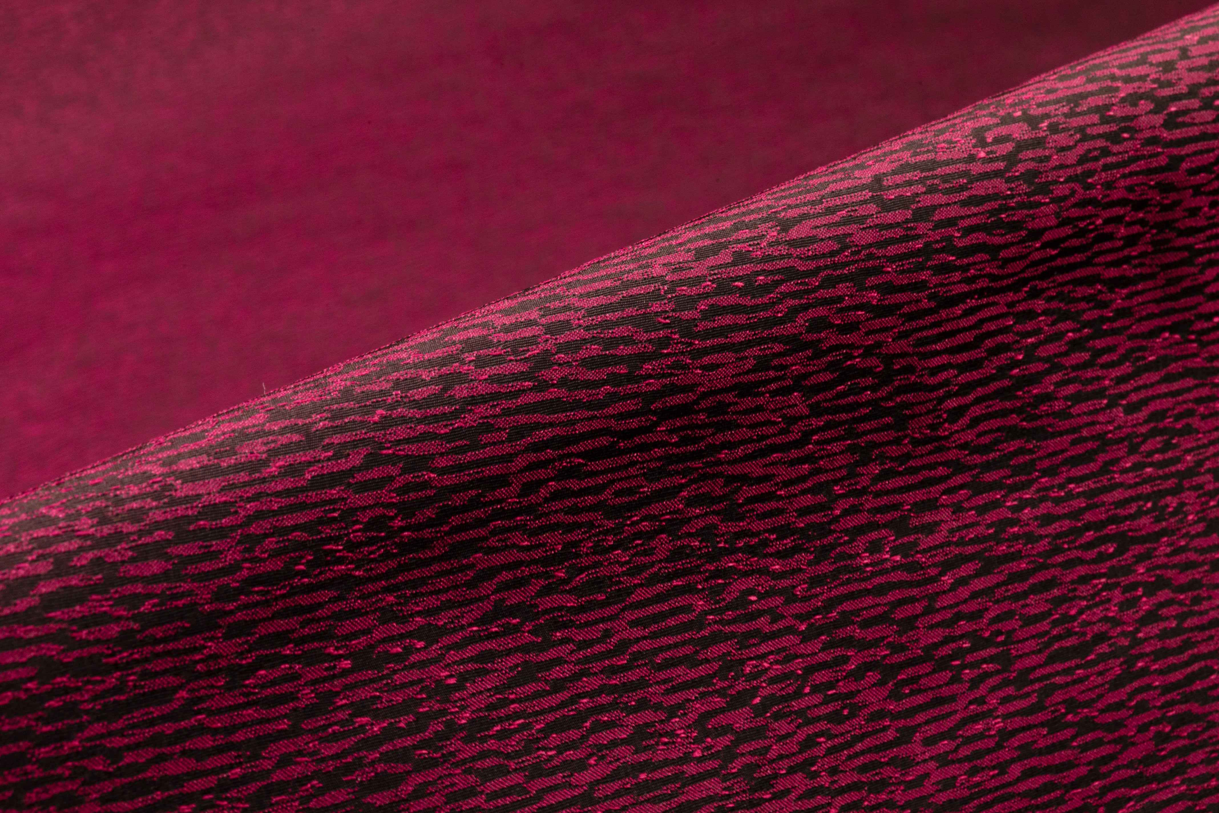 Iridescent Italian Silk Jacquard - Magenta