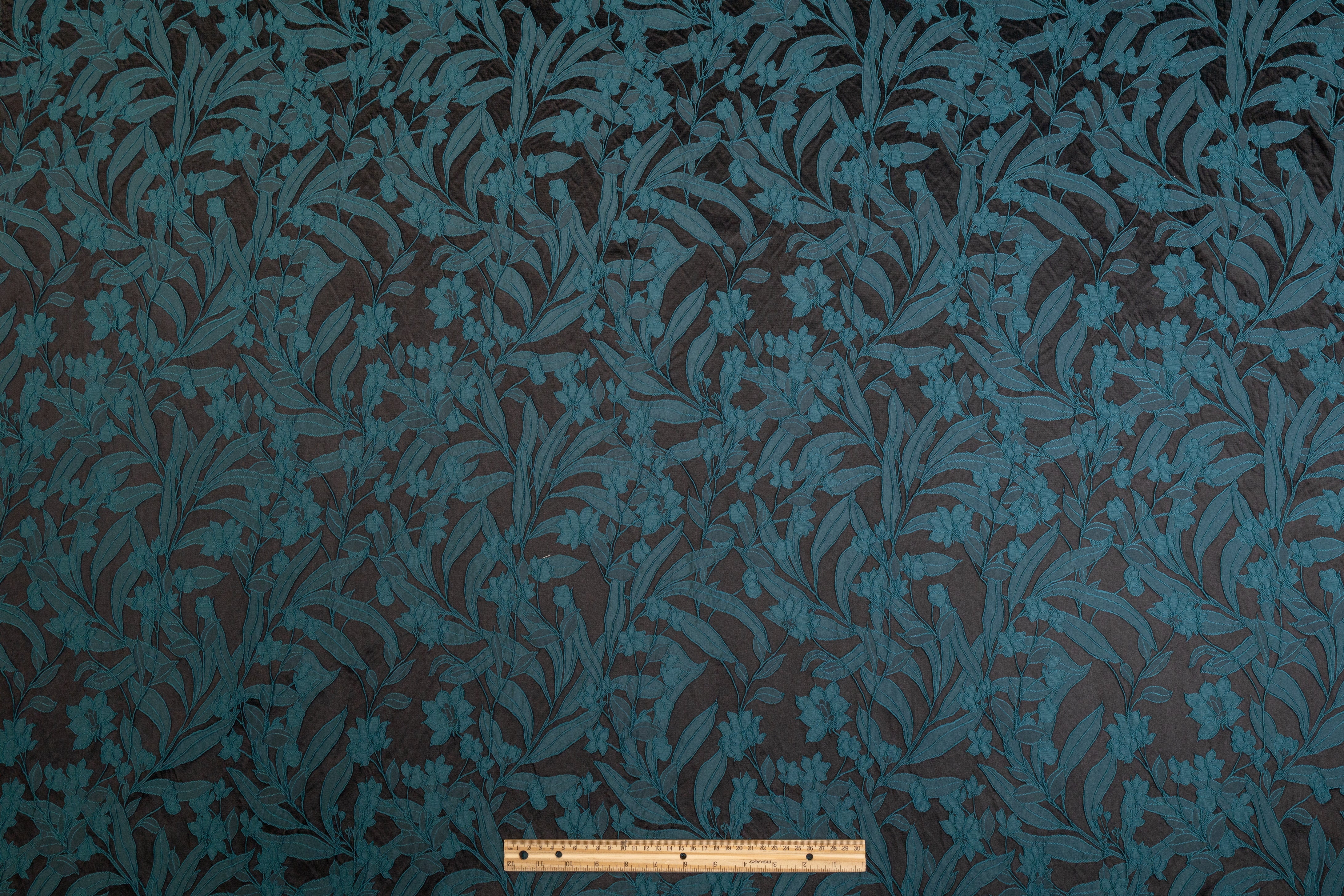 Floral Brocade - Teal