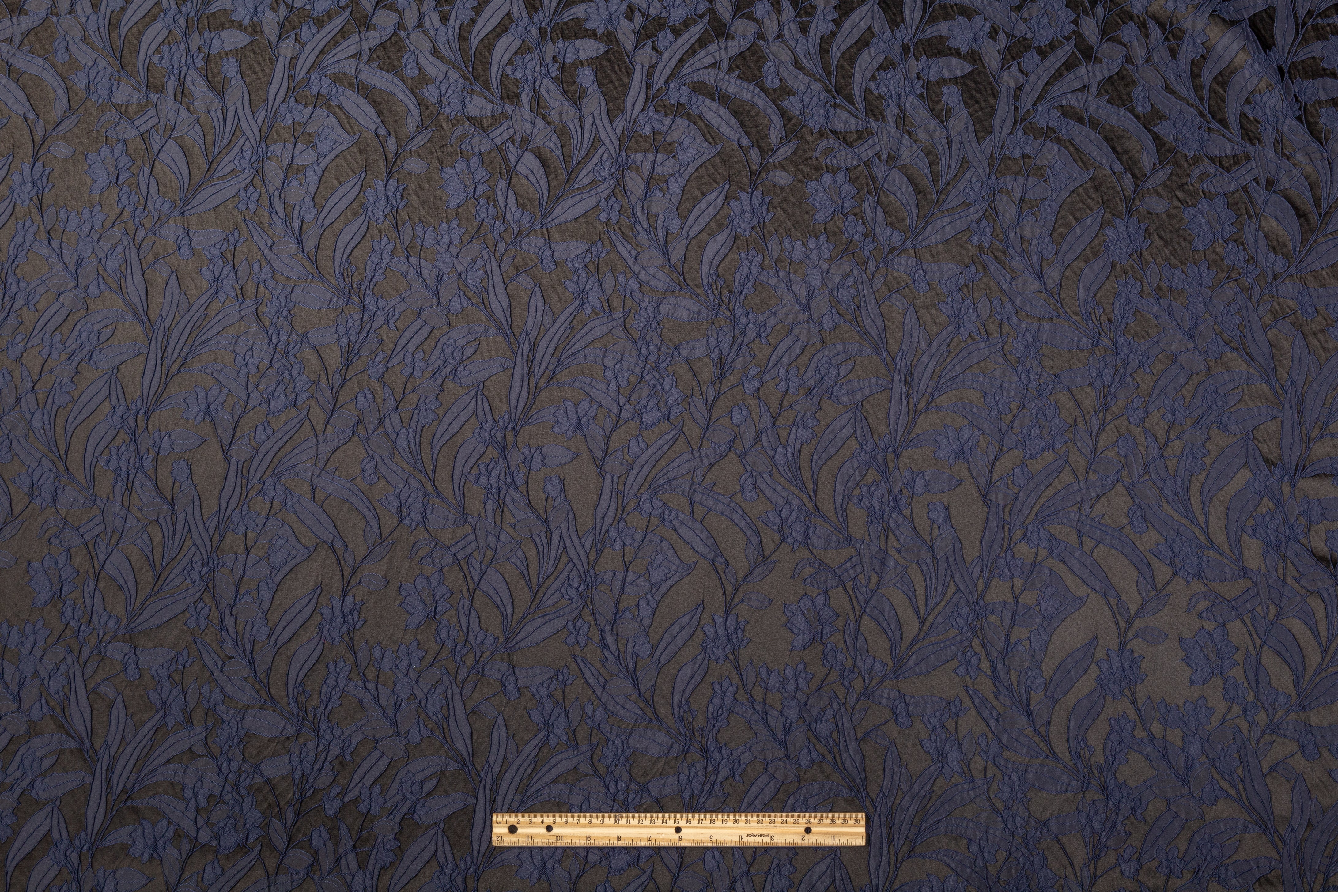 Floral Brocade - Navy
