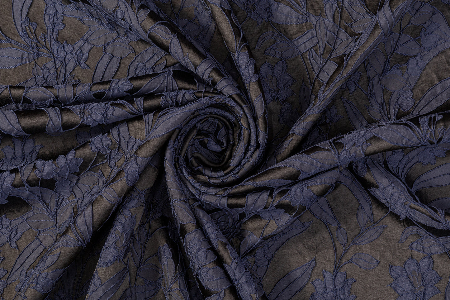 Floral Brocade - Navy