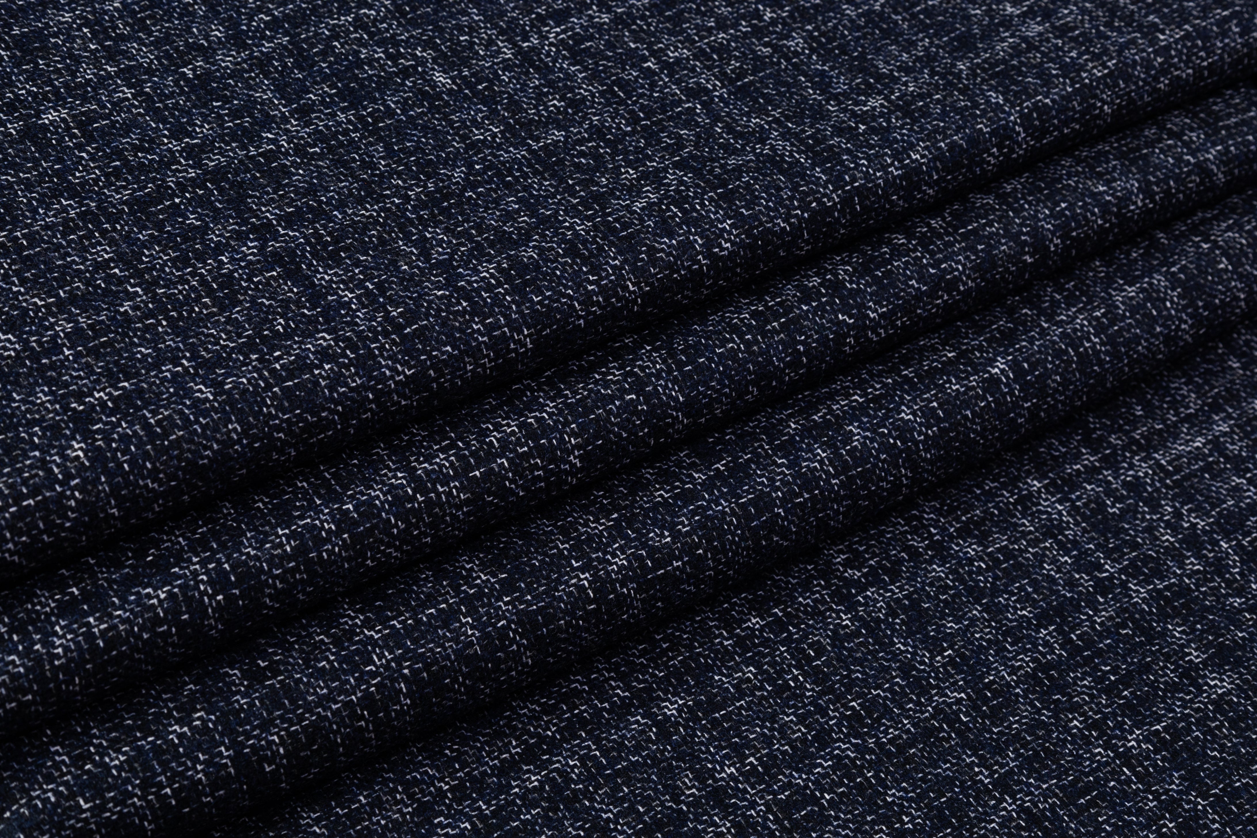 Lanificio TG di Fabio - Italian Wool Blend Tweed Suiting - Blue / White