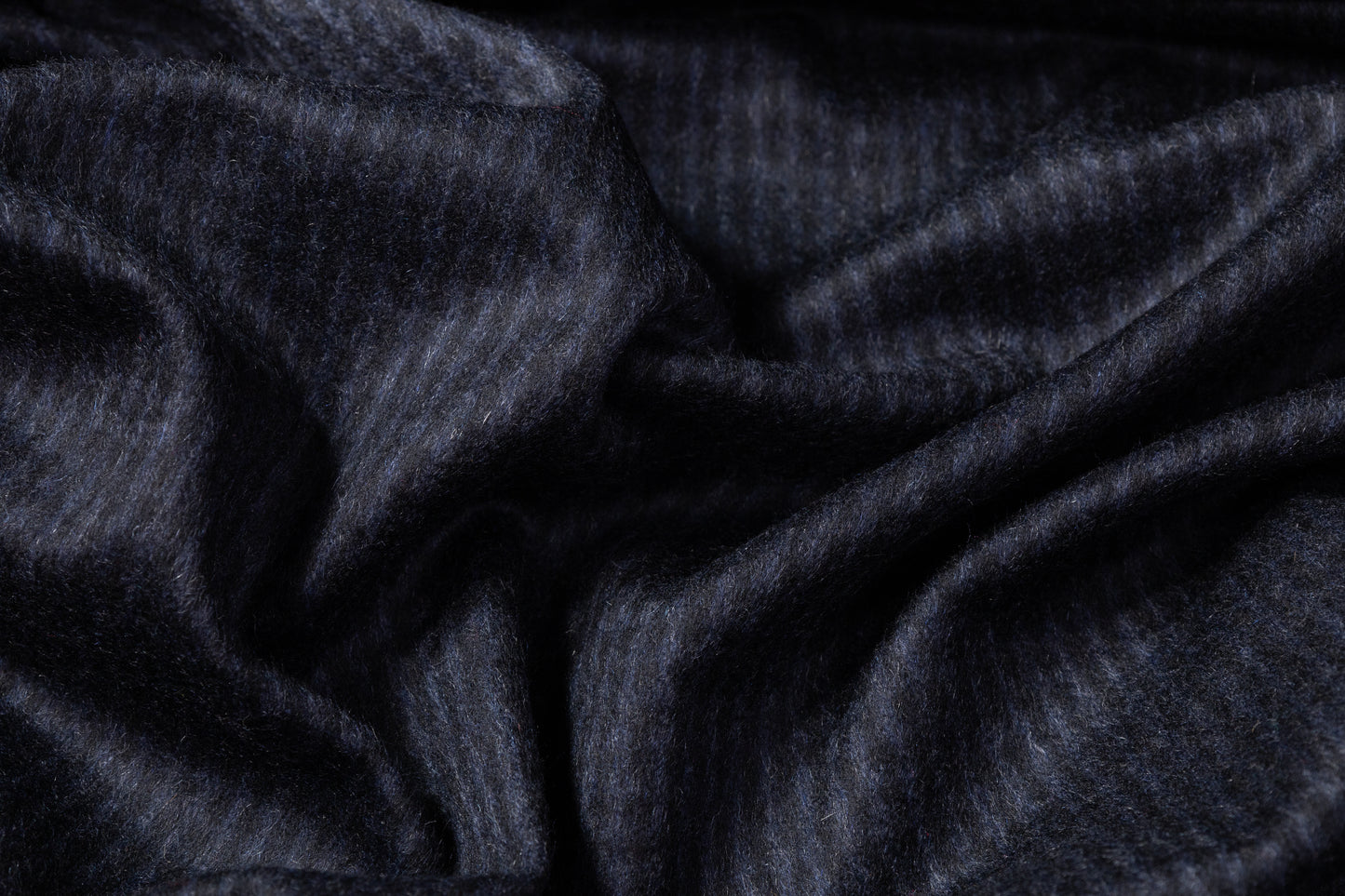 Italian Cashmere Wool Blend Coating - Navy / Black