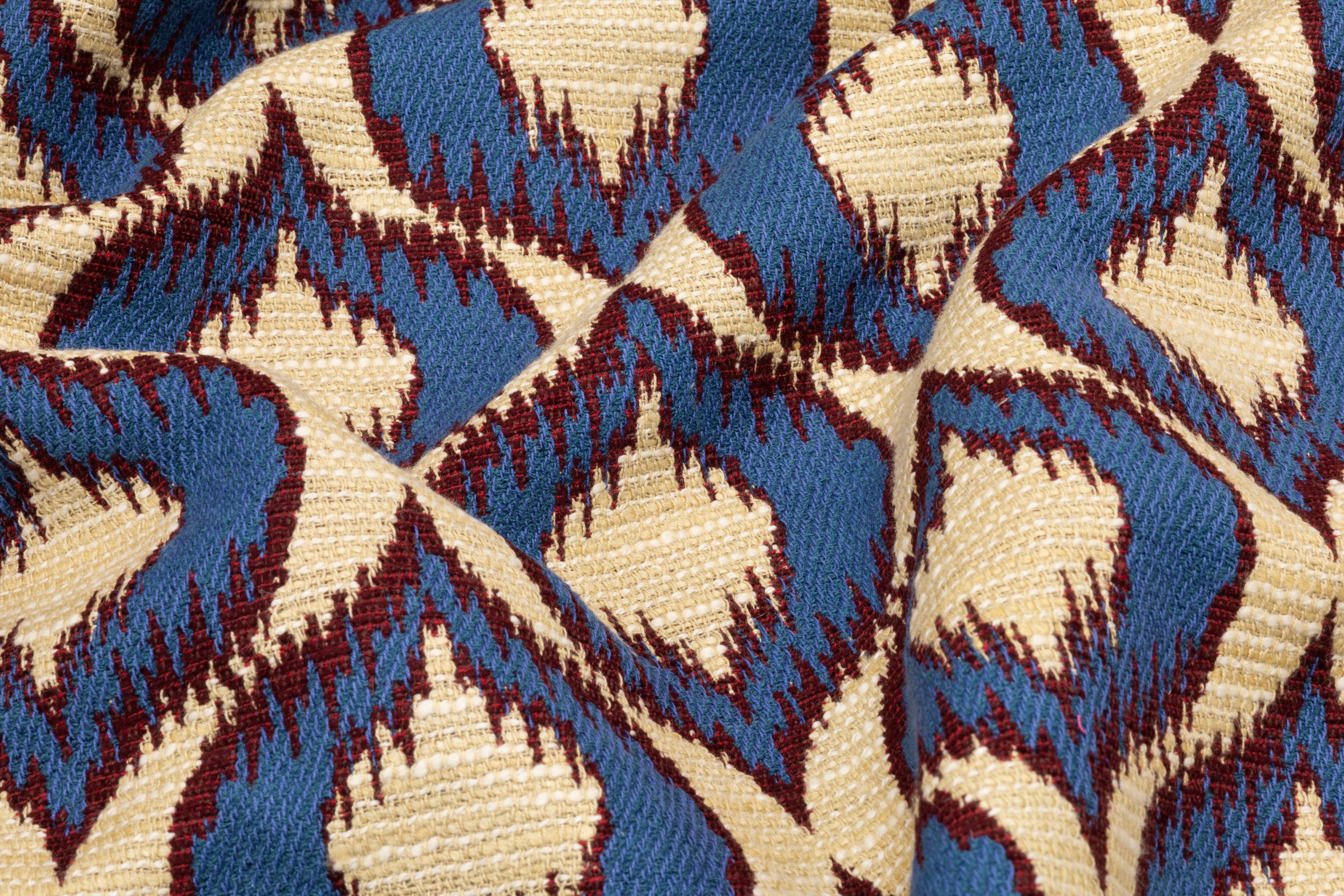 Ogee Italian Brocade - Blue / Beige / Burgundy