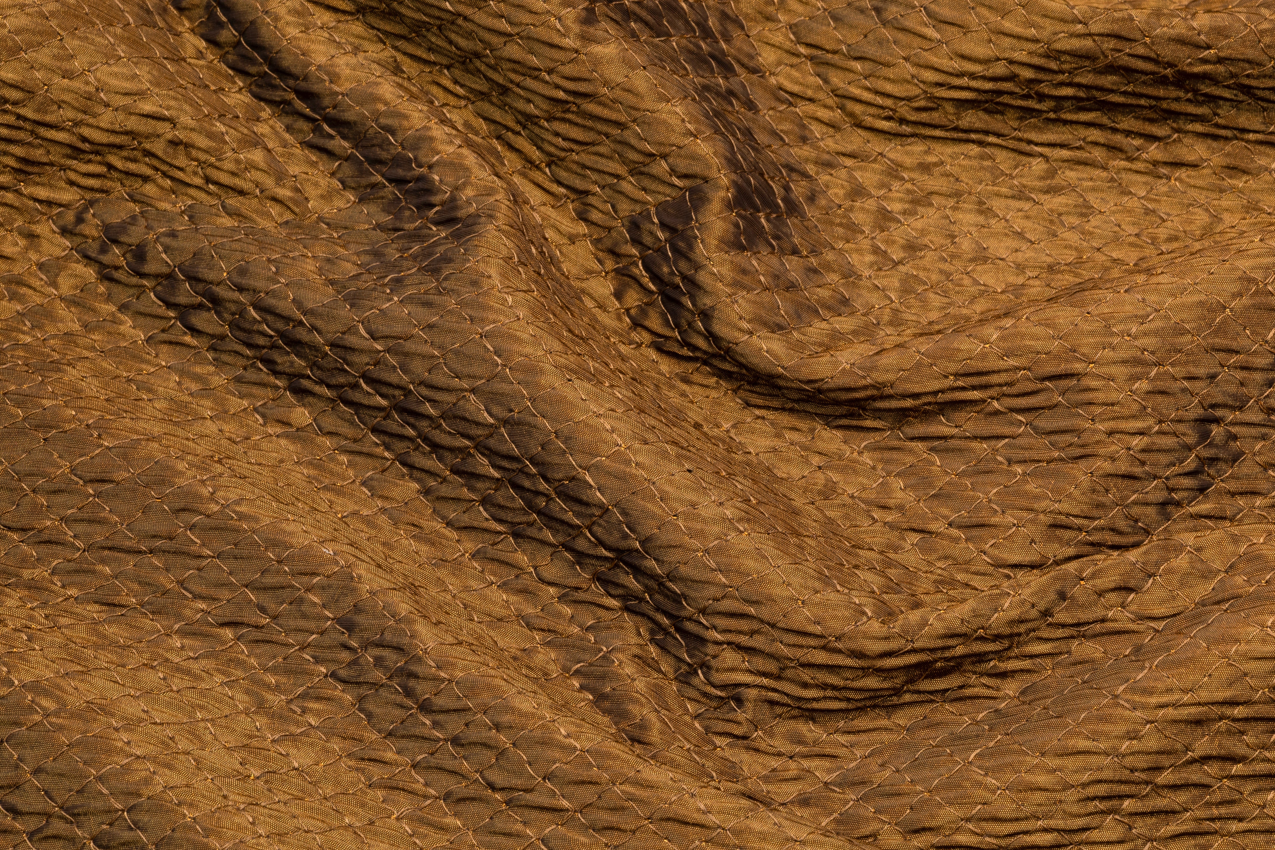 Diamond Quilted Italian Lamé - Bronze
