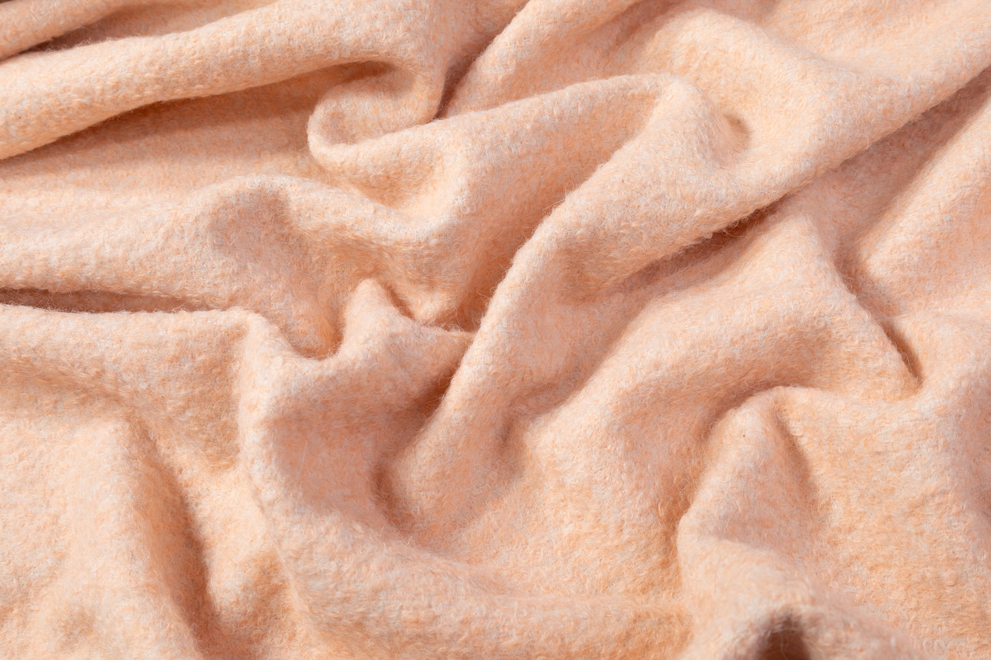 Italian Alpaca Wool Boucle Coating - Peach