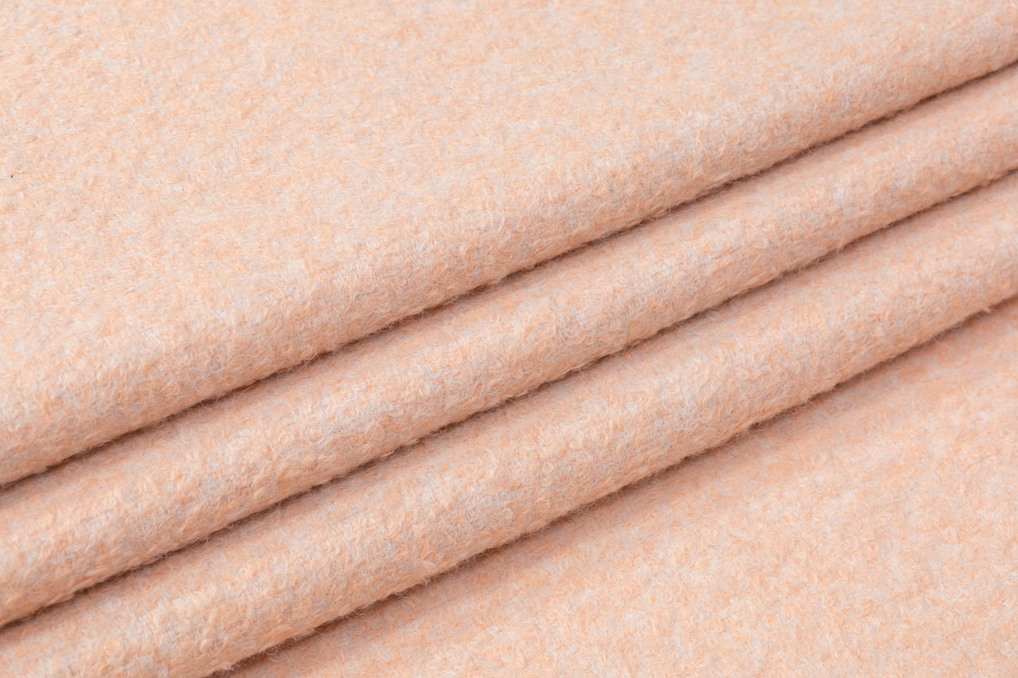 Italian Alpaca Wool Boucle Coating - Peach