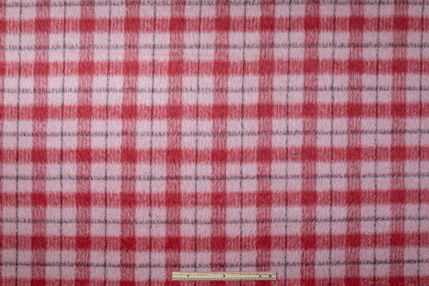 Italian Alpaca Wool Blend Coating - Red / Pink