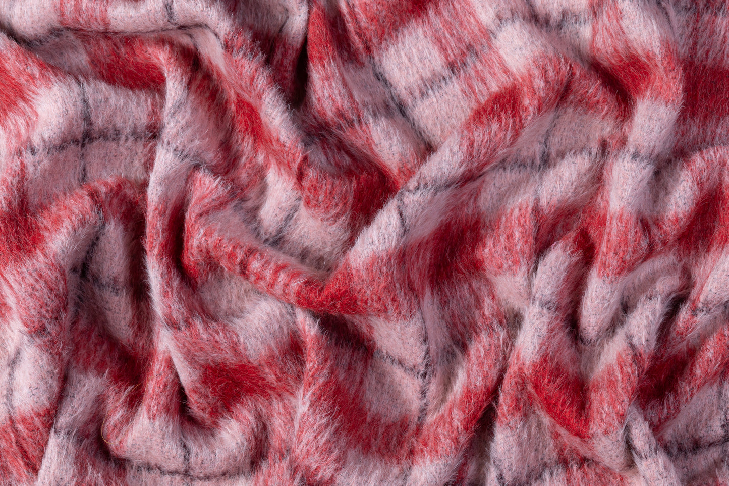 Italian Alpaca Wool Blend Coating - Red / Pink