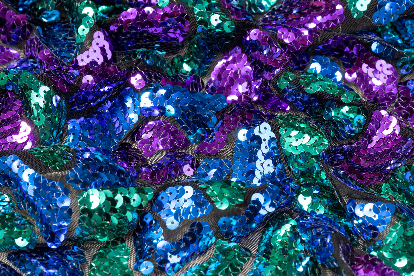Sequined Mesh - Blue / Green / Purple