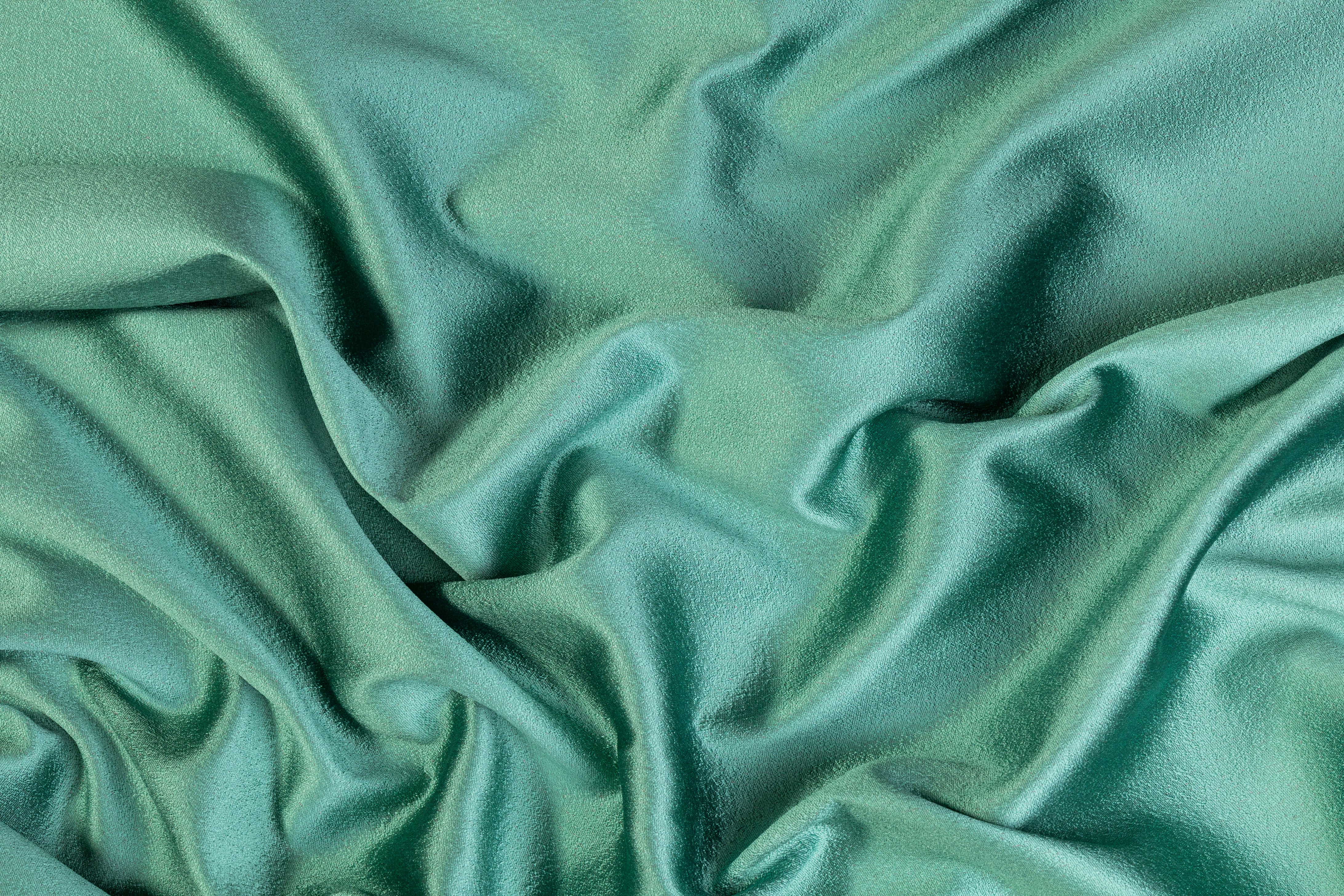 Double Faced Pebble Crepe - Mint / Dusty Rose