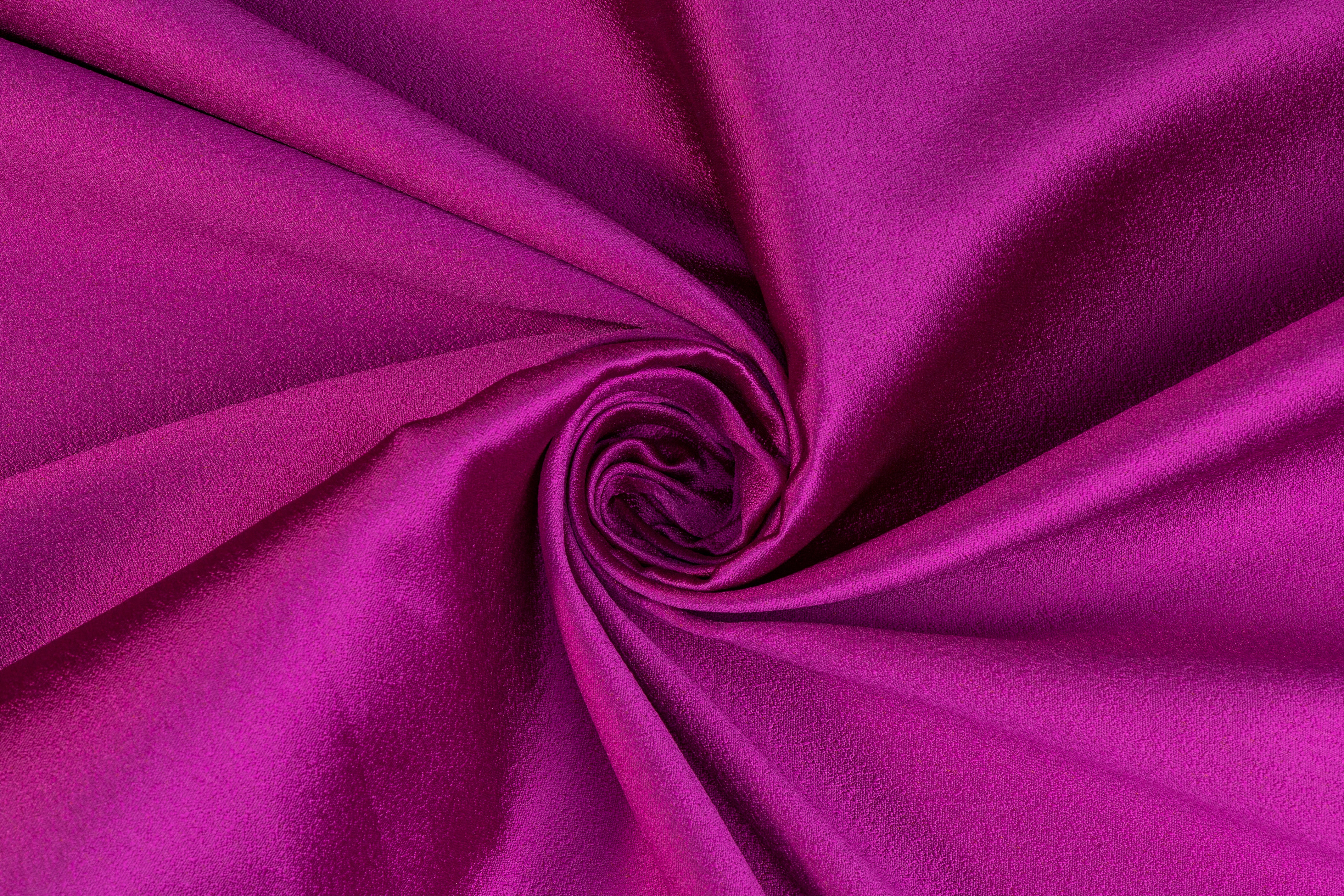 Double Faced Pebble Crepe - Burned Orange / Fuchsia