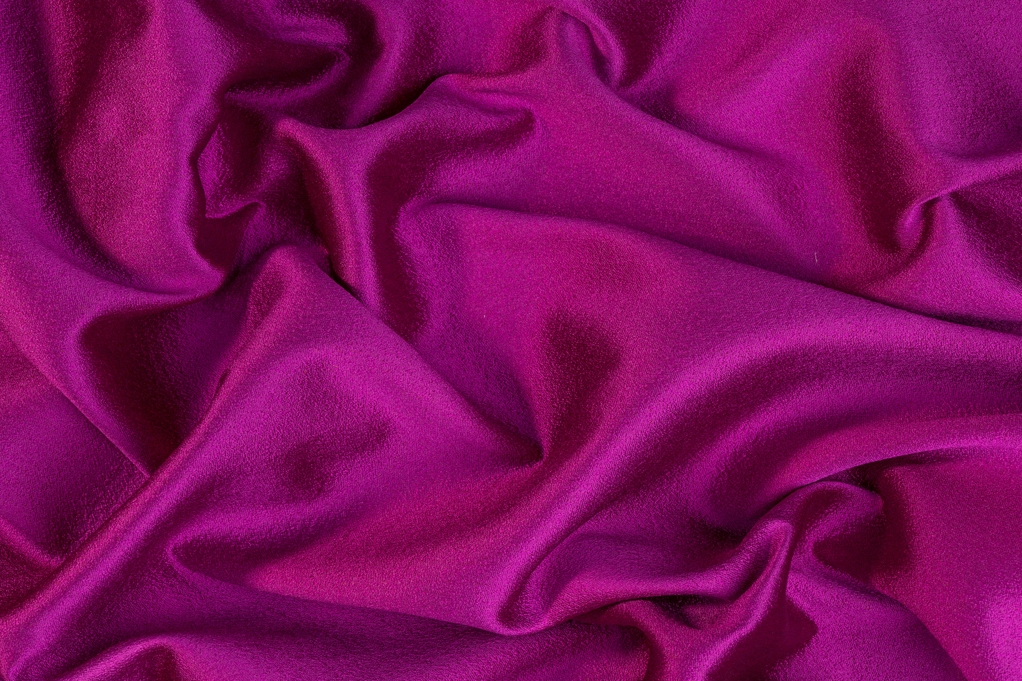 Double Faced Pebble Crepe - Burned Orange / Fuchsia