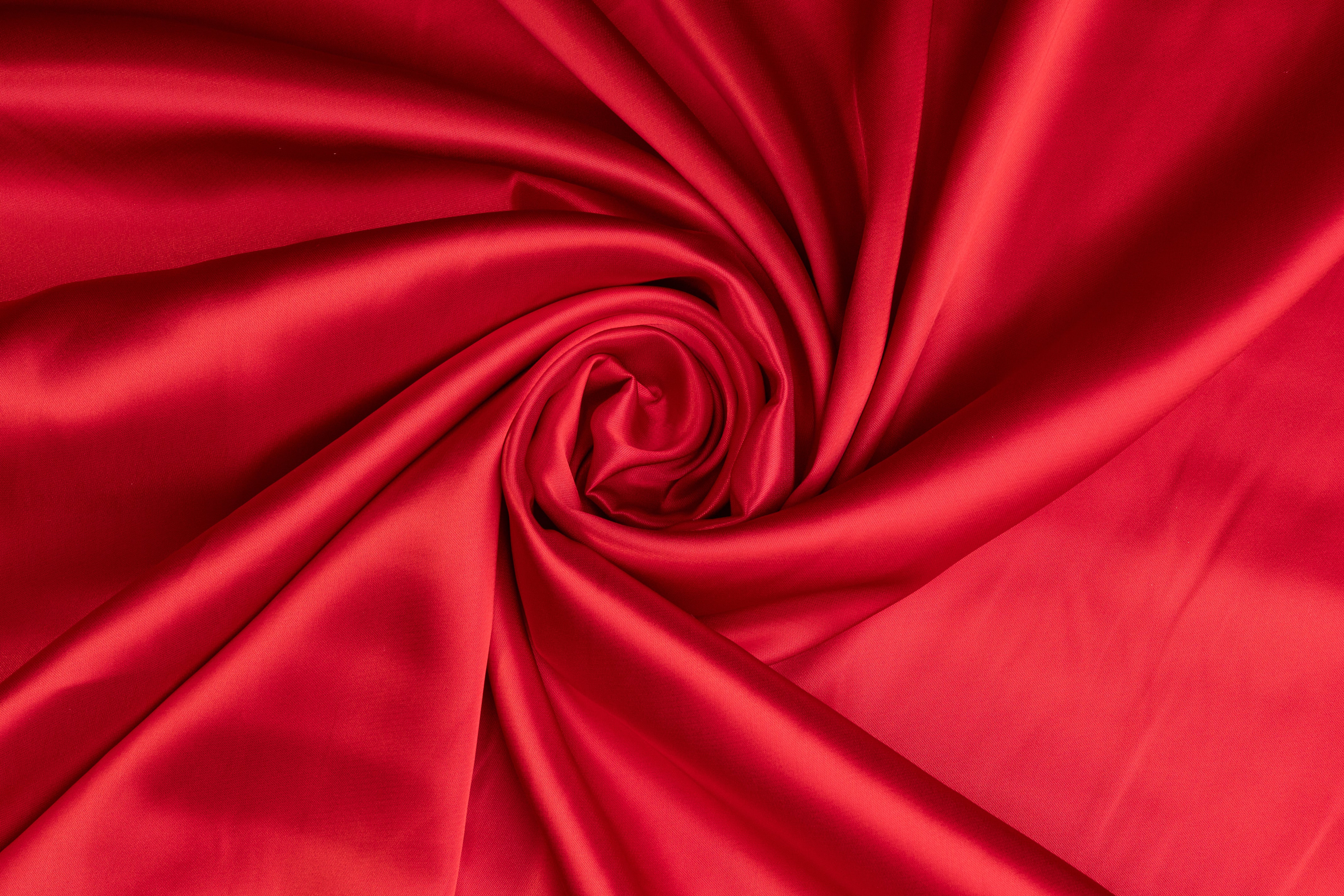 Double Faced Viscose Nylon Satin - Red / Magenta