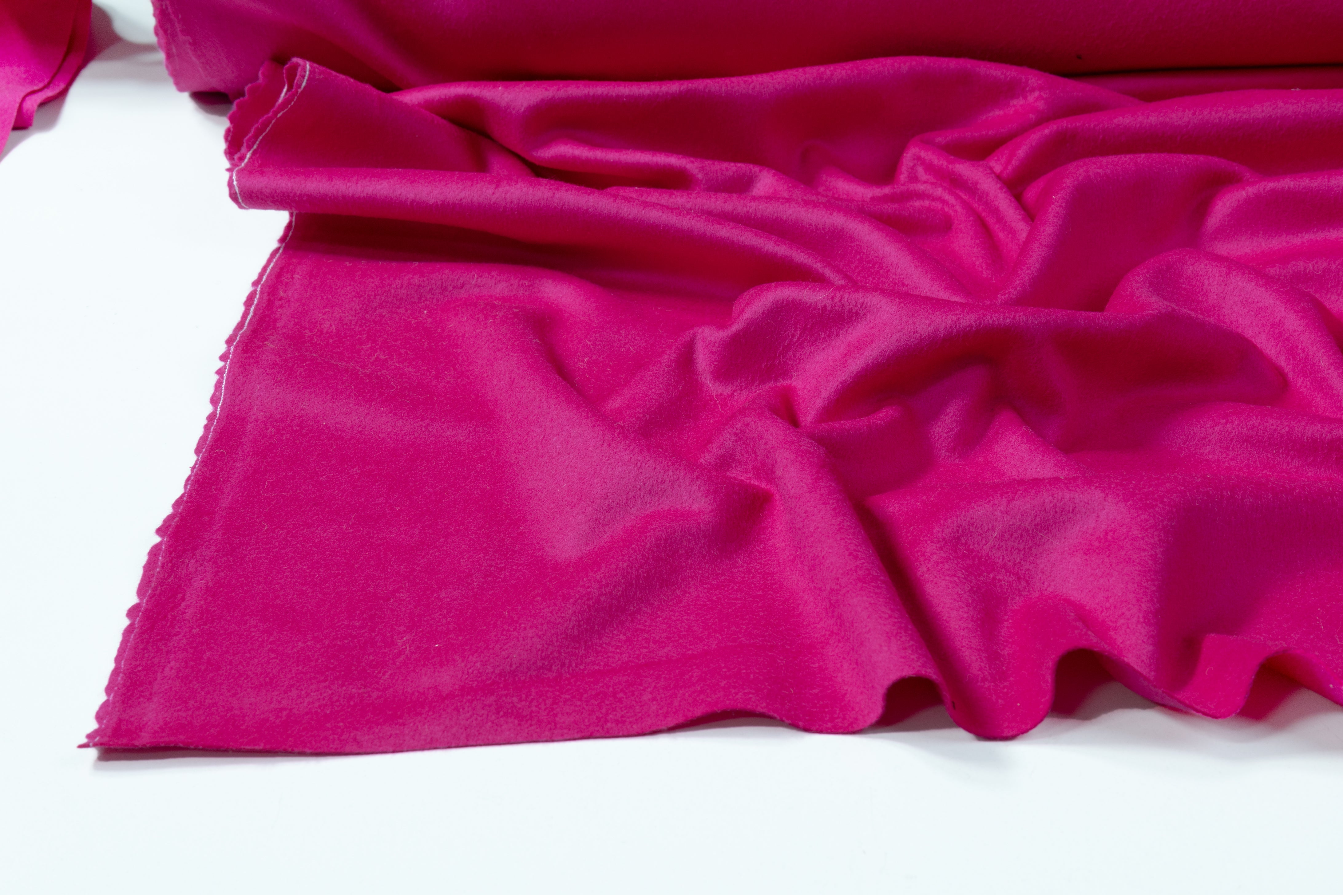 Italian Wool Cashmere Coating - Magenta