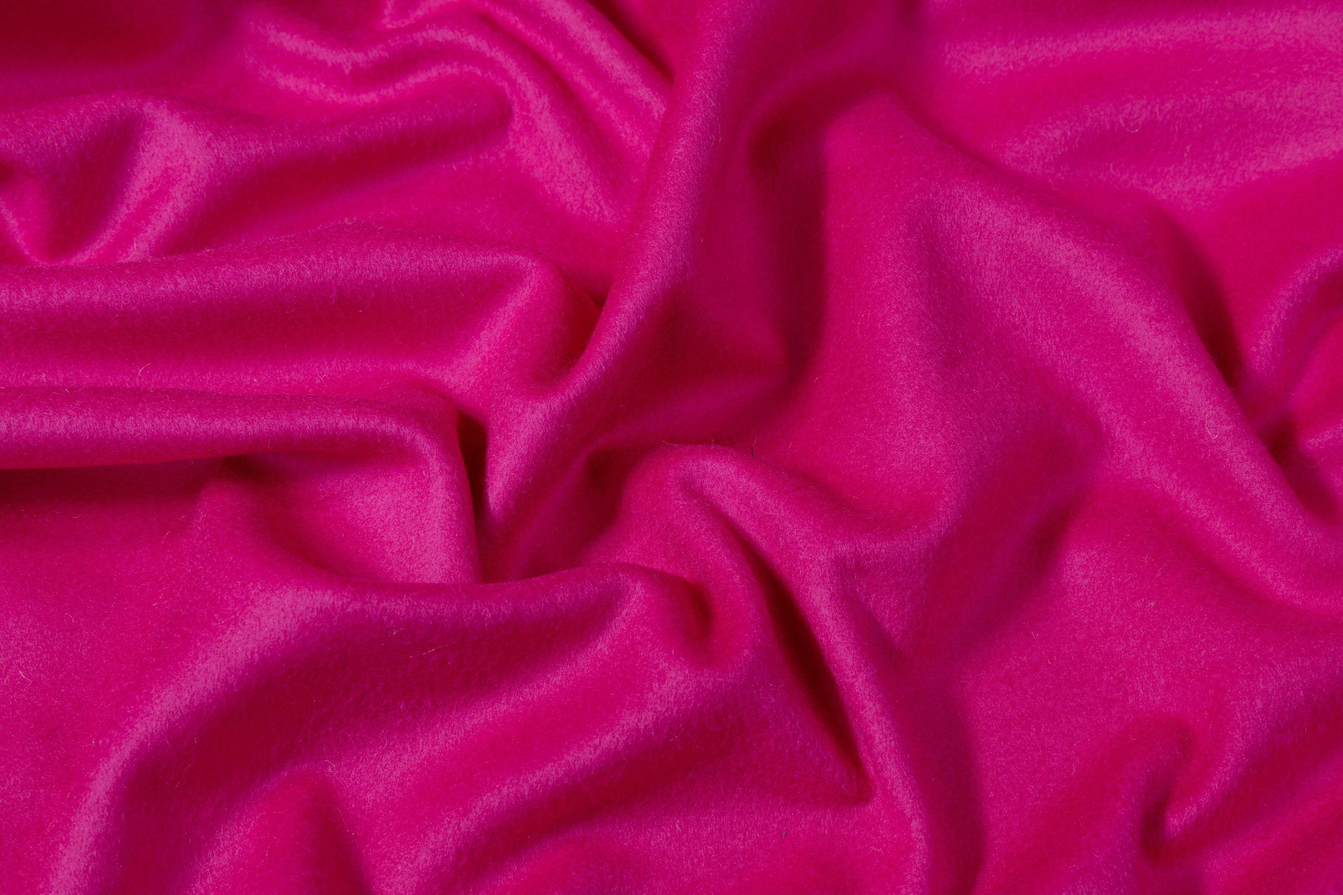Italian Wool Cashmere Coating - Magenta