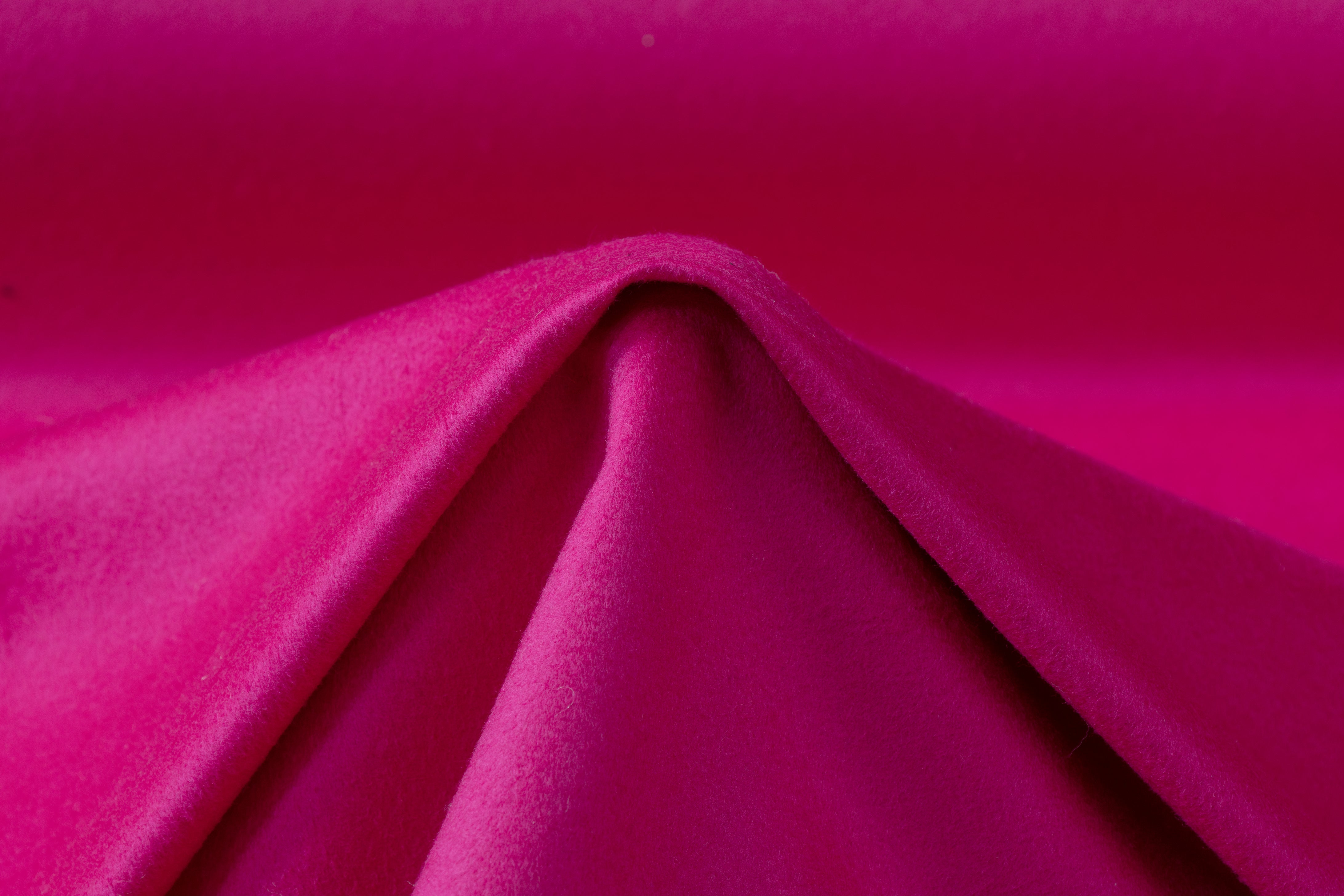 Italian Wool Cashmere Coating - Magenta