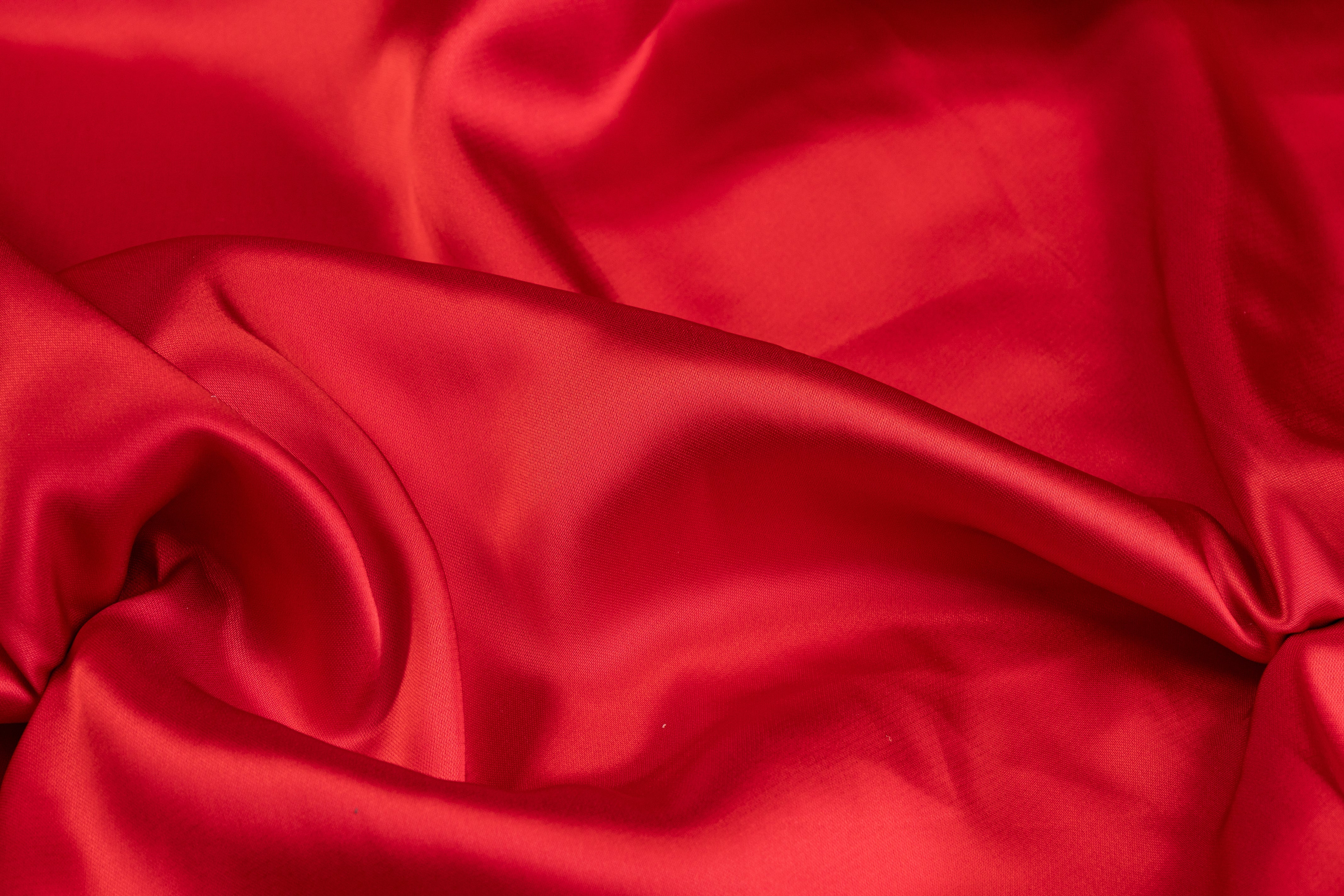 Double Faced Viscose Nylon Satin - Red / Magenta