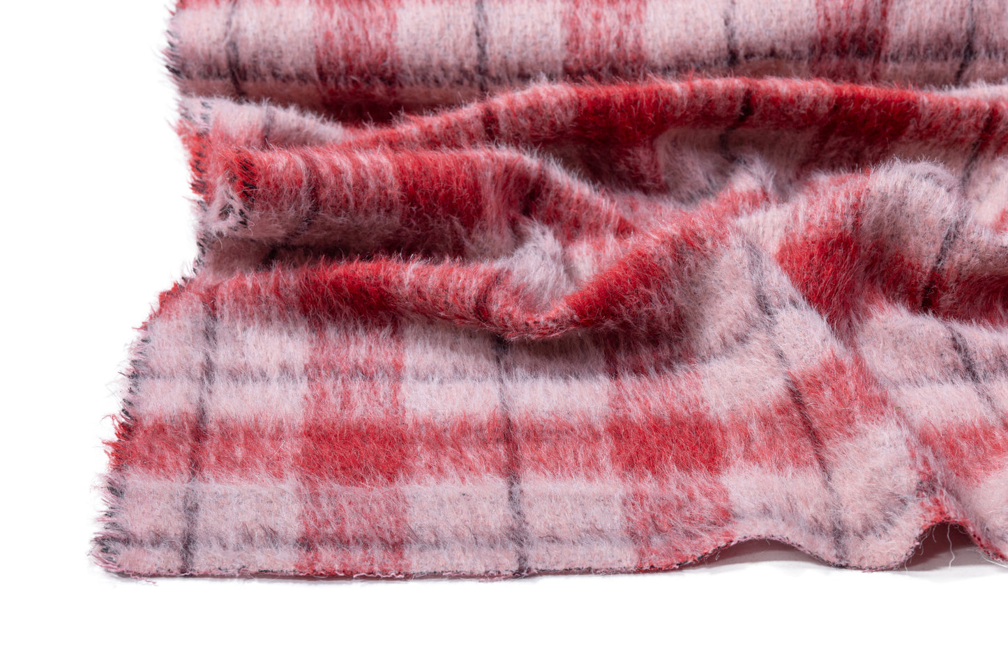 Italian Alpaca Wool Blend Coating - Red / Pink