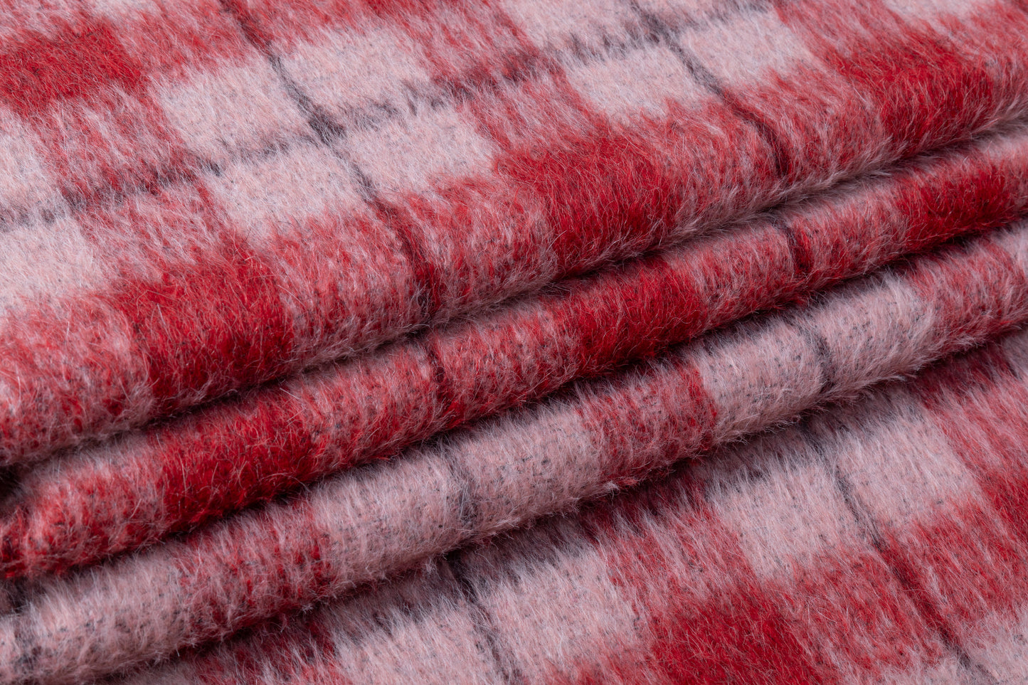 Italian Alpaca Wool Blend Coating - Red / Pink