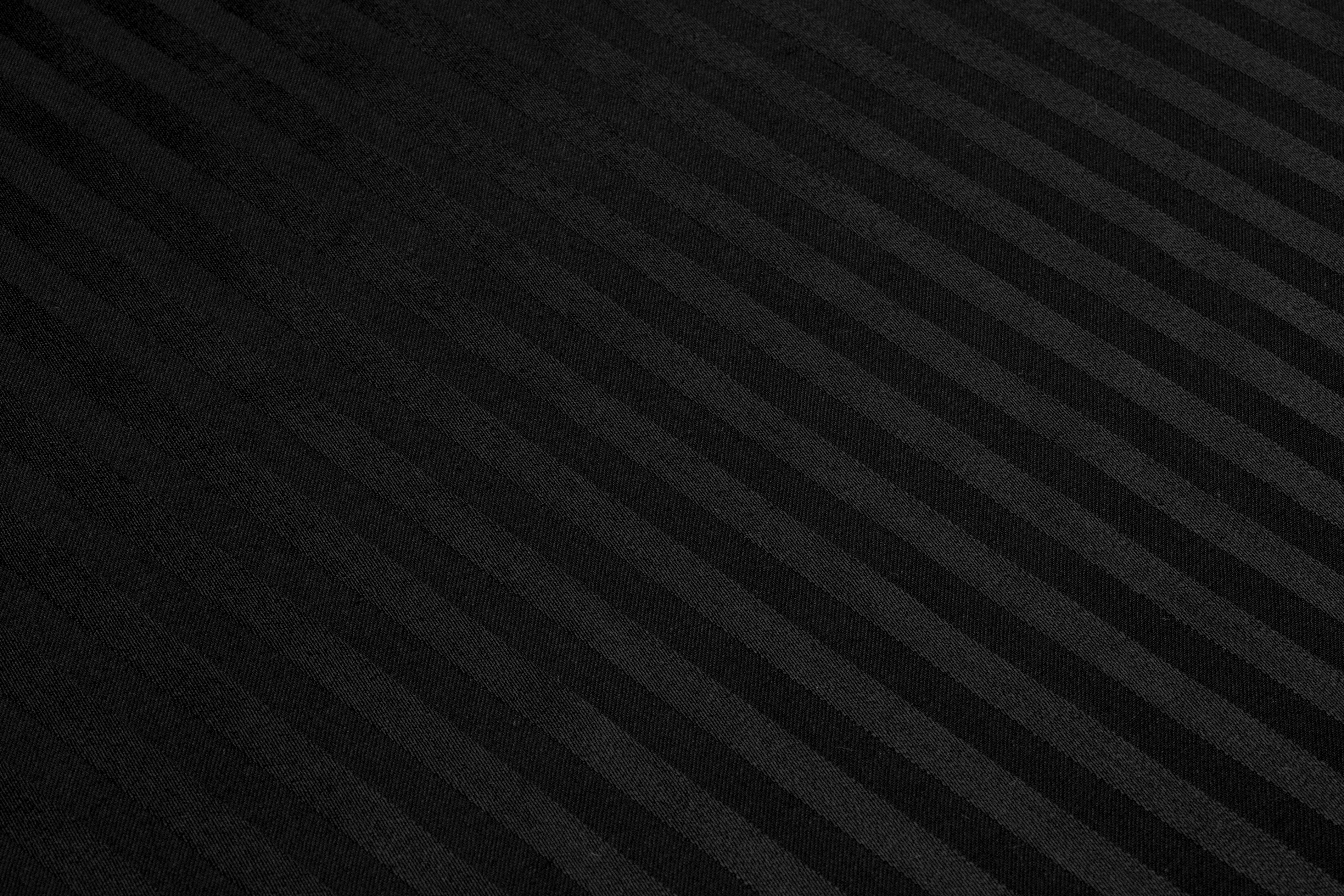 Striped Italian Wool Suiting - Black
